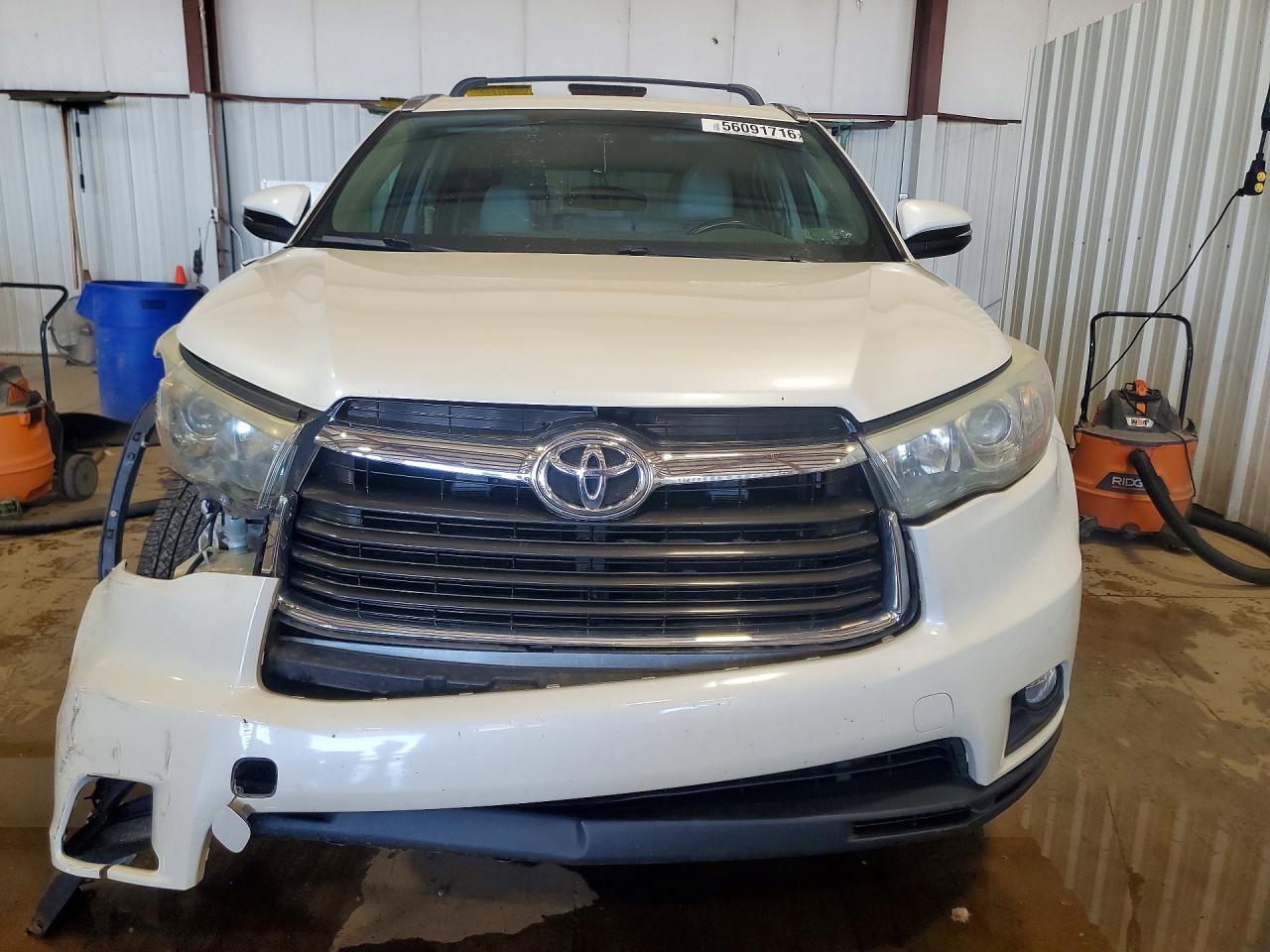 2015 Toyota Highlander Xle White vin: 5TDKKRFH7FS097689