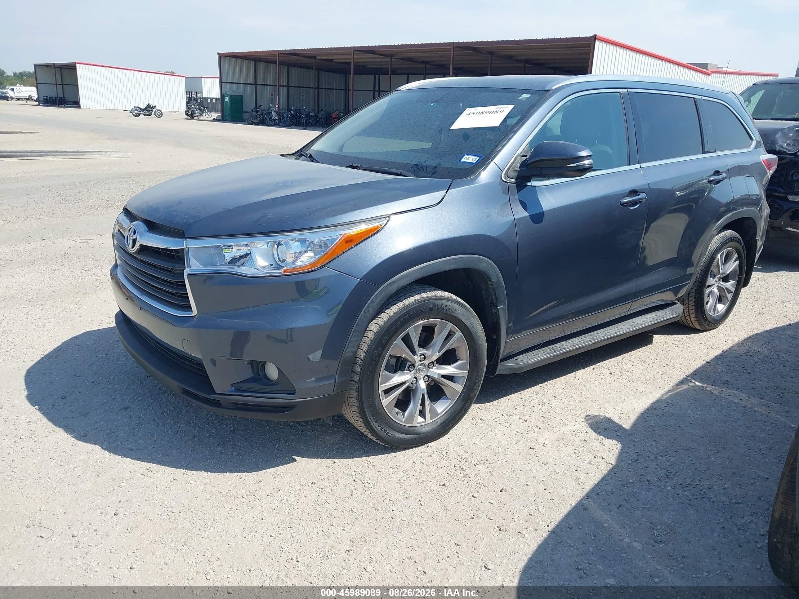 2015 Toyota Highlander Xle V6 Light Blue vin: 5TDKKRFH8FS055757