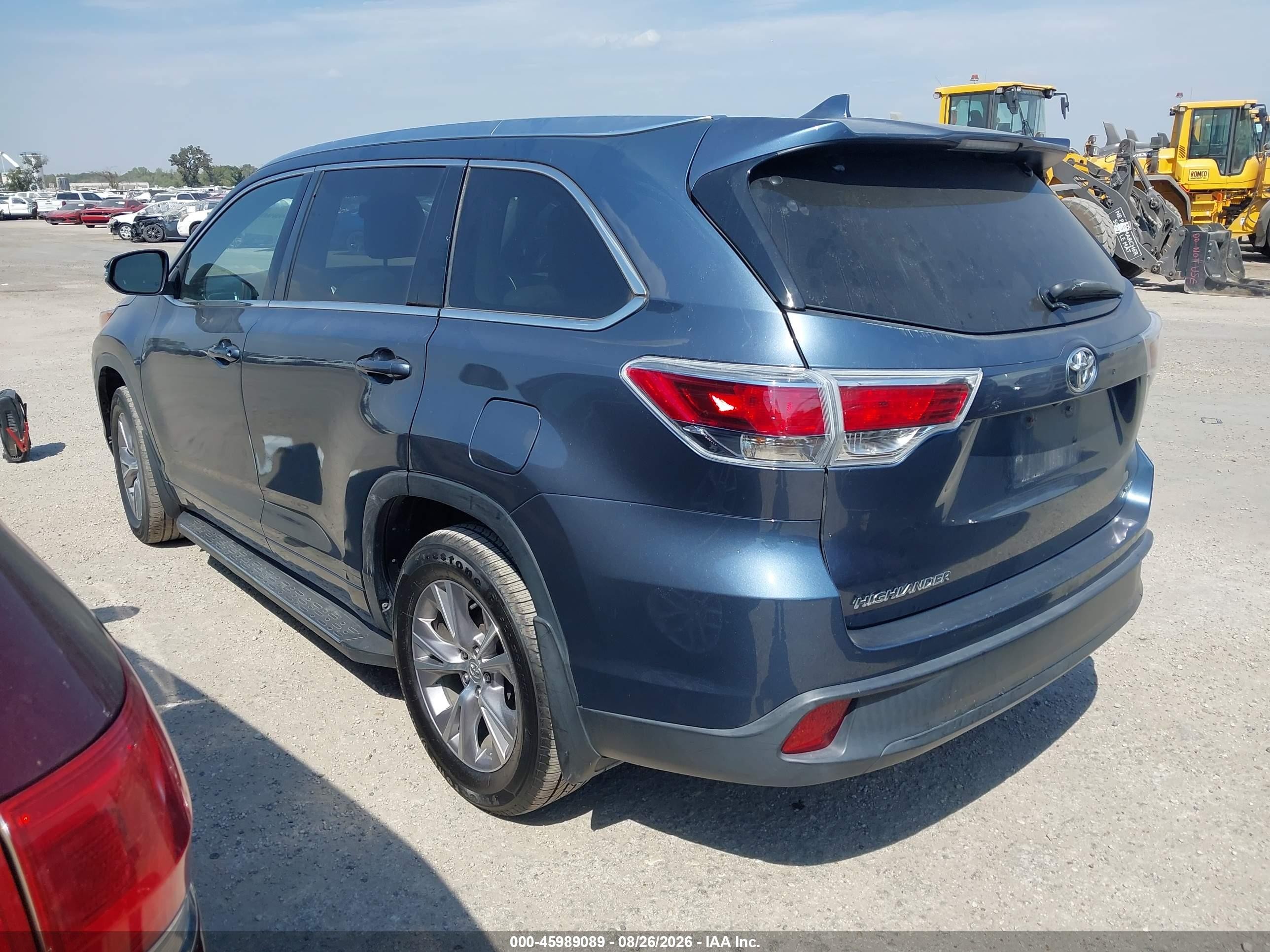 2015 Toyota Highlander Xle V6 Light Blue vin: 5TDKKRFH8FS055757