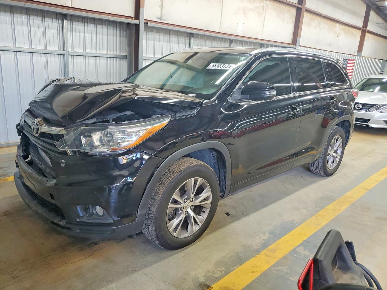 2015 Toyota Highlander Xle Black vin: 5TDKKRFH8FS065480