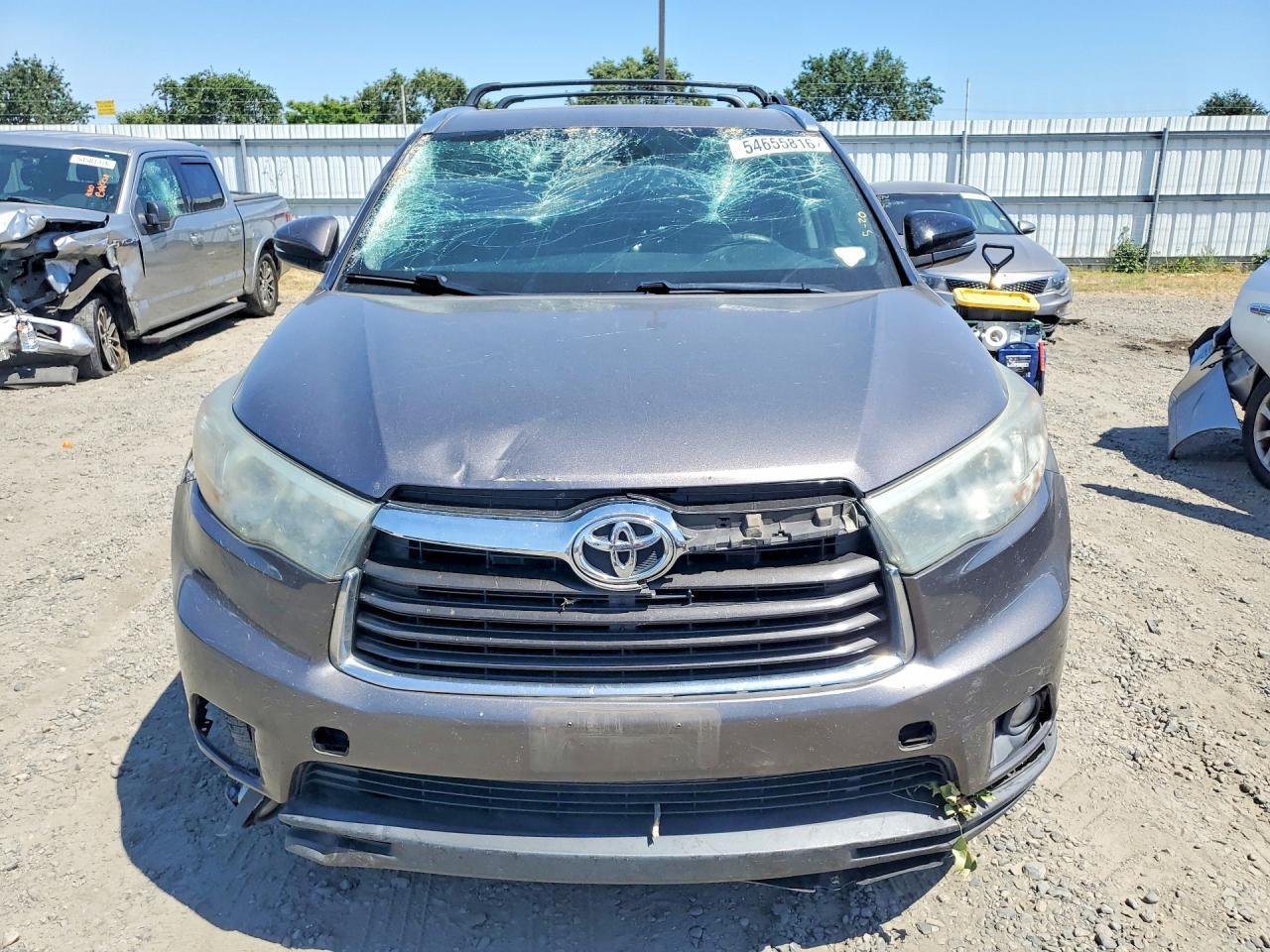 2015 Toyota Highlander Xle Gray vin: 5TDKKRFH8FS071778