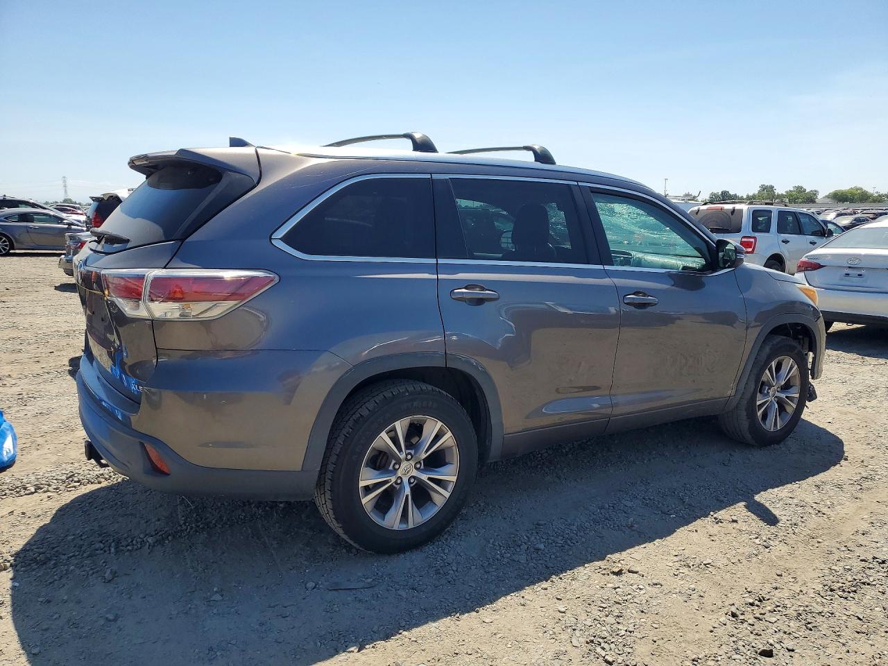 2015 Toyota Highlander Xle Gray vin: 5TDKKRFH8FS071778