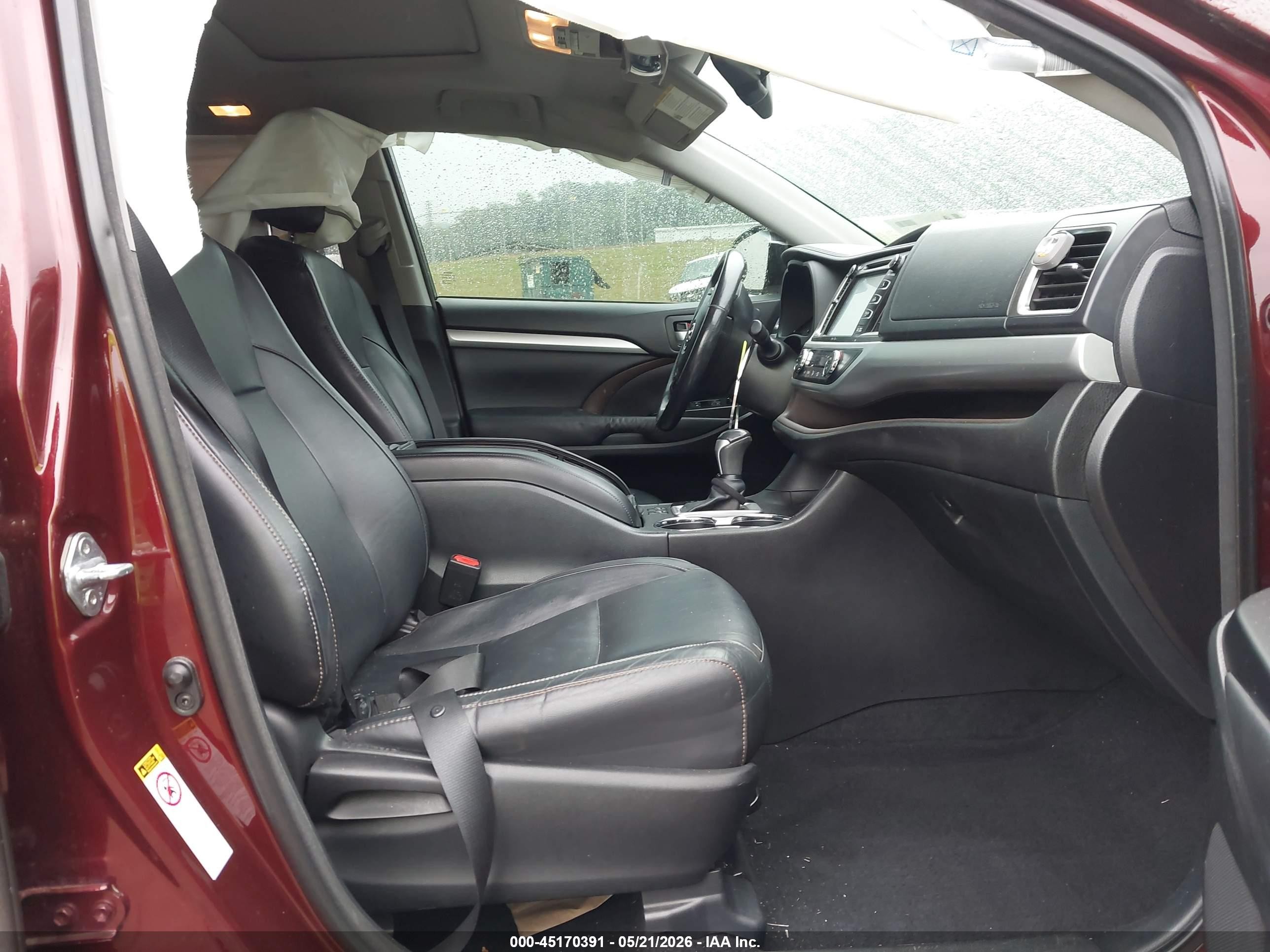 2015 Toyota Highlander Xle V6 Maroon vin: 5TDKKRFH8FS078682