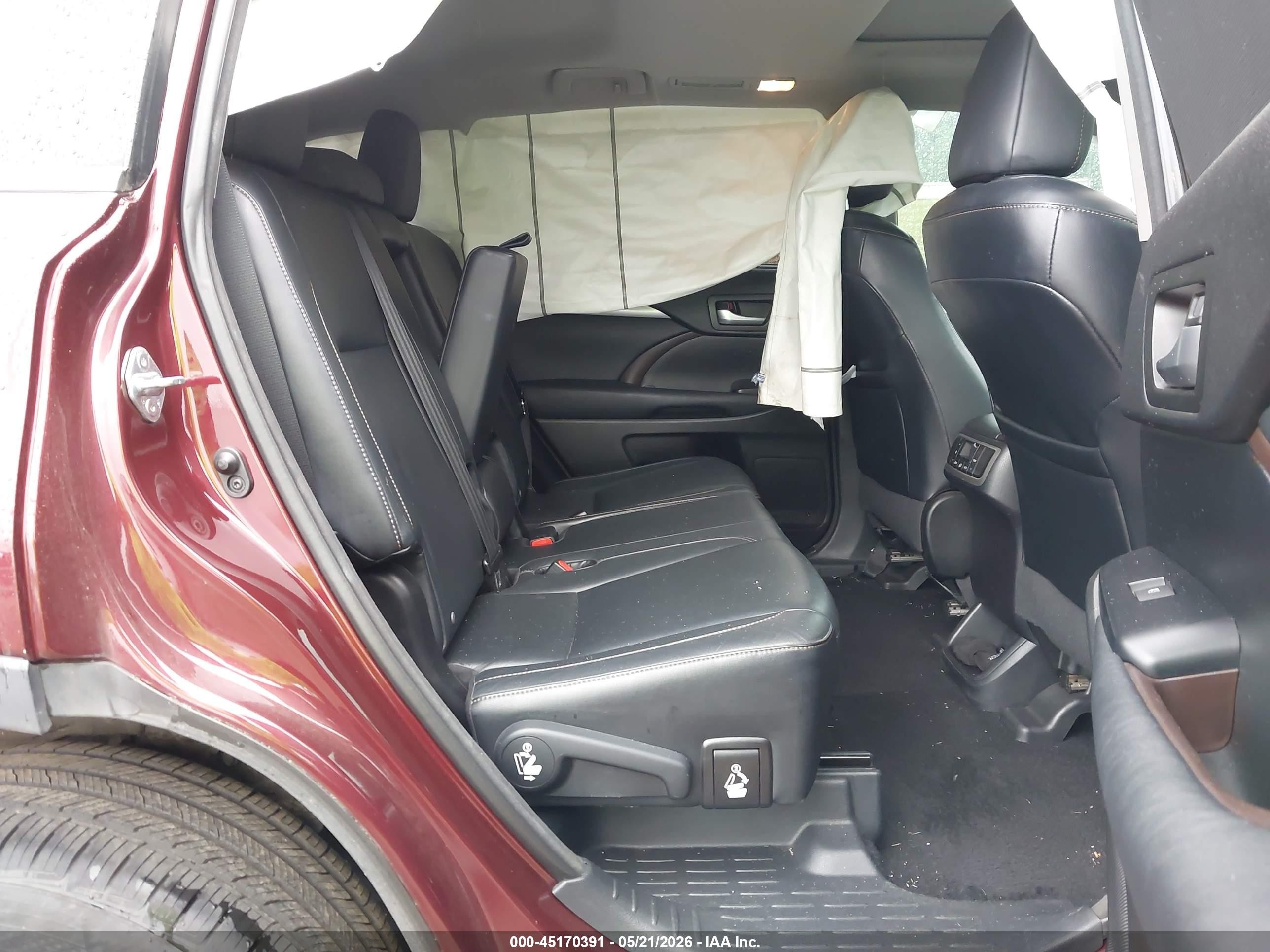 2015 Toyota Highlander Xle V6 Maroon vin: 5TDKKRFH8FS078682