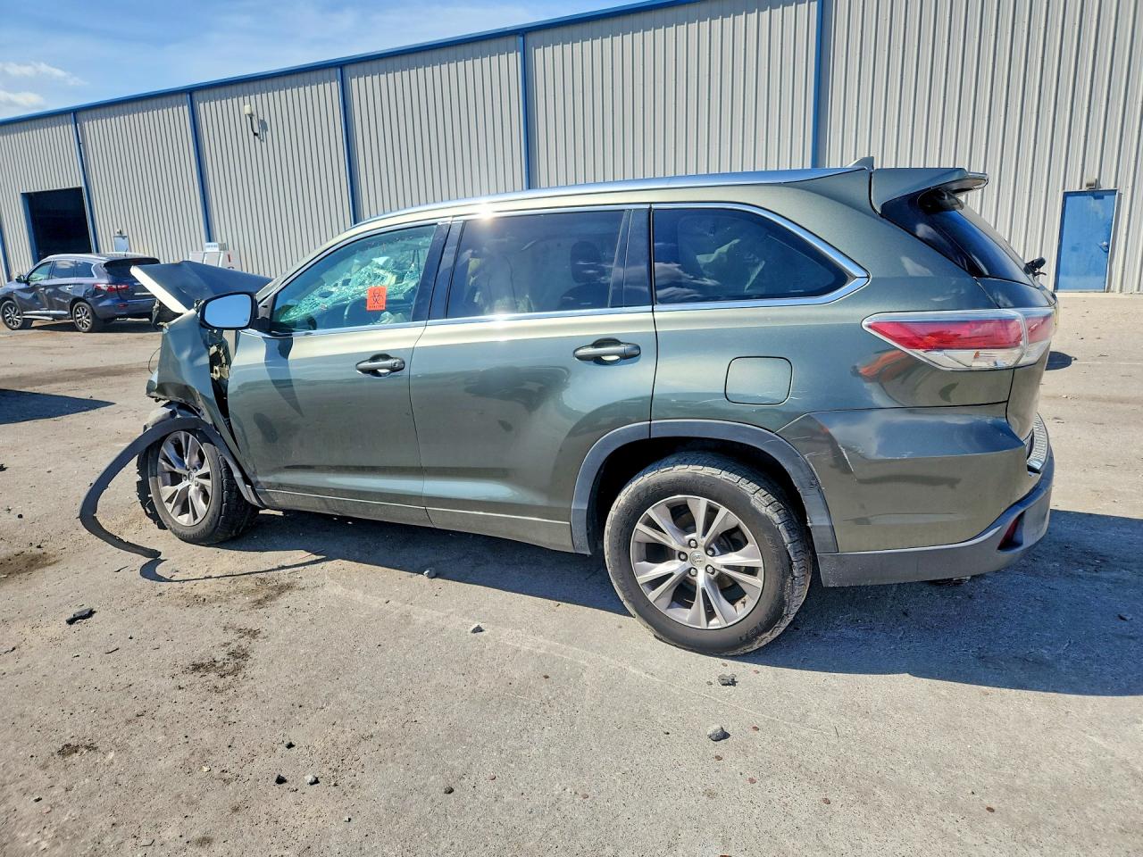 2015 Toyota Highlander Xle Green vin: 5TDKKRFH8FS090833