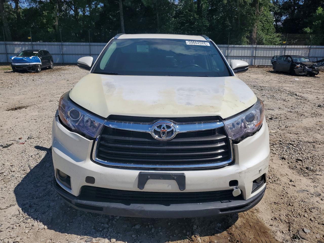 2015 Toyota Highlander Xle White vin: 5TDKKRFH8FS103774