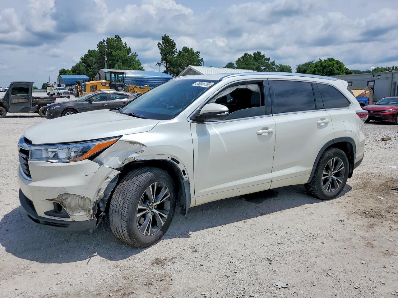 2016 Toyota Highlander Xle White vin: 5TDKKRFH8GS180064