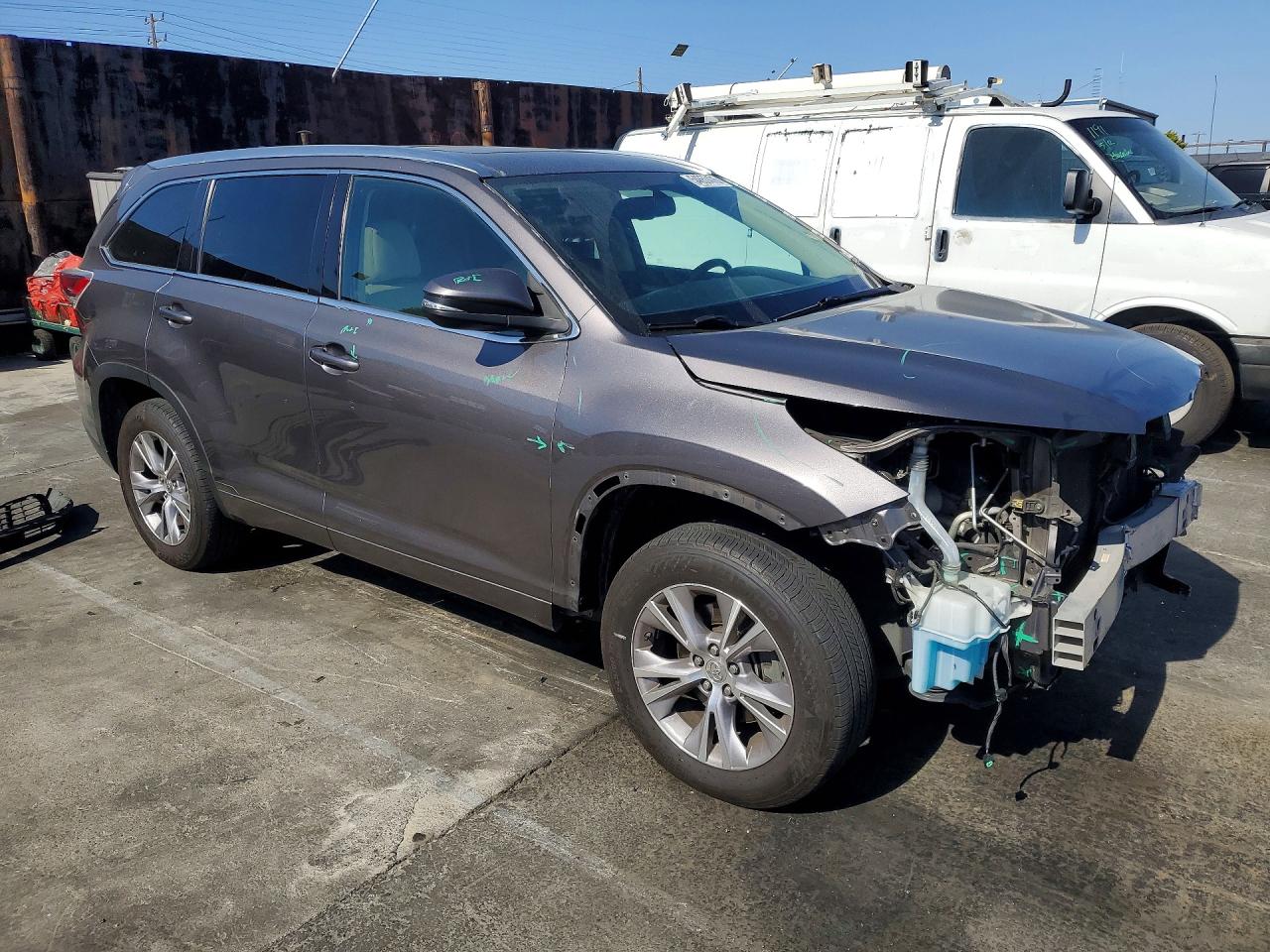 2014 Toyota Highlander Xle Серый vin: 5TDKKRFH9ES029599