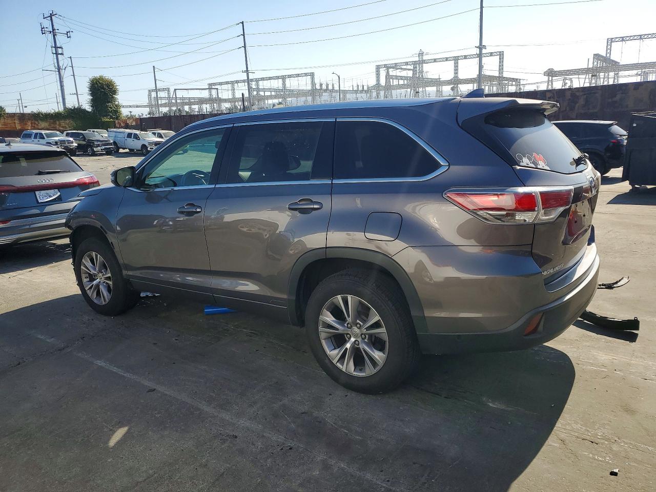 2014 Toyota Highlander Xle Серый vin: 5TDKKRFH9ES029599
