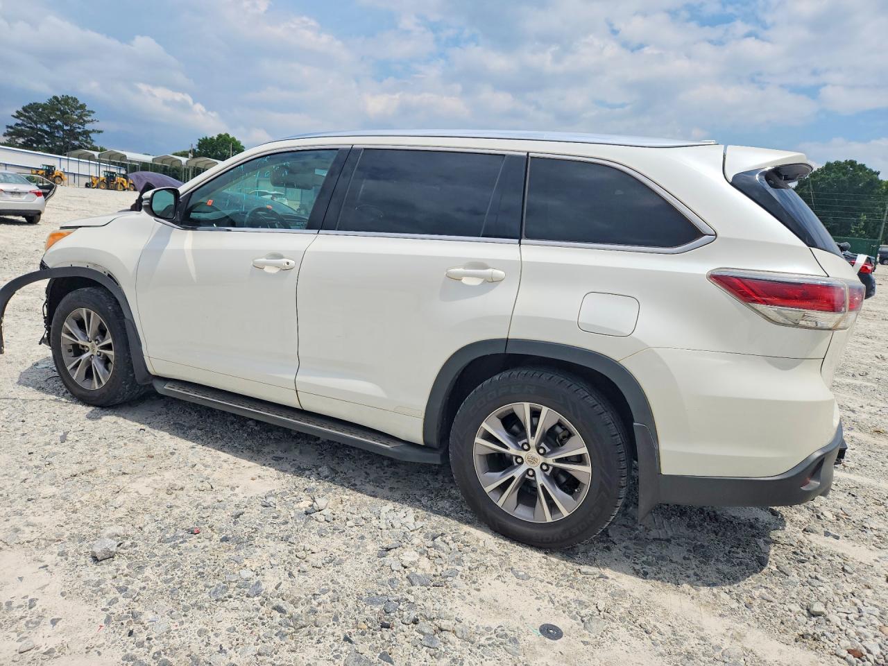 2014 Toyota Highlander Xle White vin: 5TDKKRFH9ES037699
