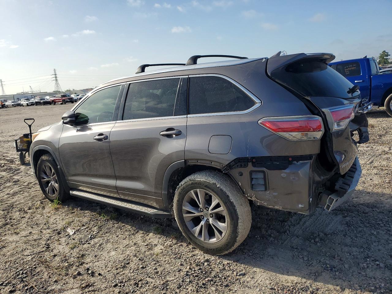2015 Toyota Highlander Xle Gray vin: 5TDKKRFH9FS074625
