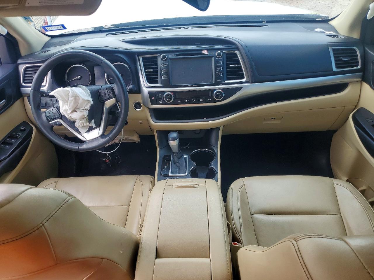2015 Toyota Highlander Xle White vin: 5TDKKRFH9FS080585