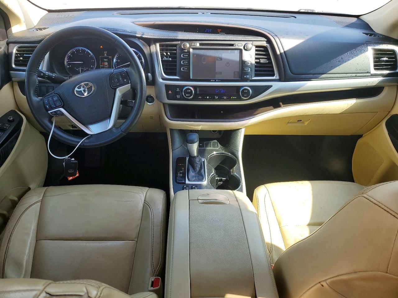 2015 Toyota Highlander Xle White vin: 5TDKKRFH9FS088136