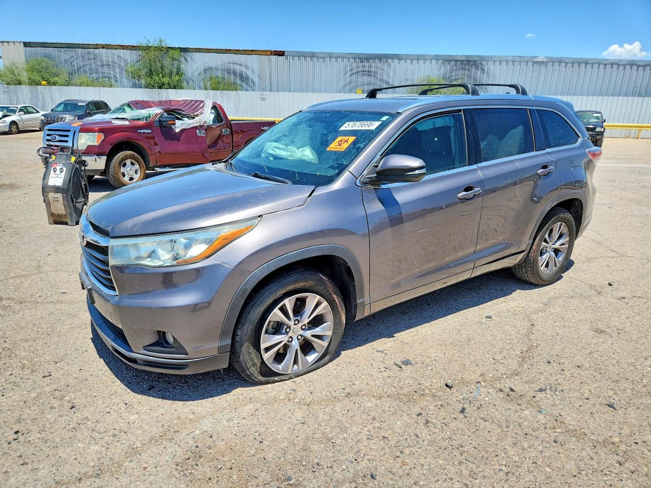 2015 Toyota Highlander Xle Charcoal vin: 5TDKKRFH9FS093241