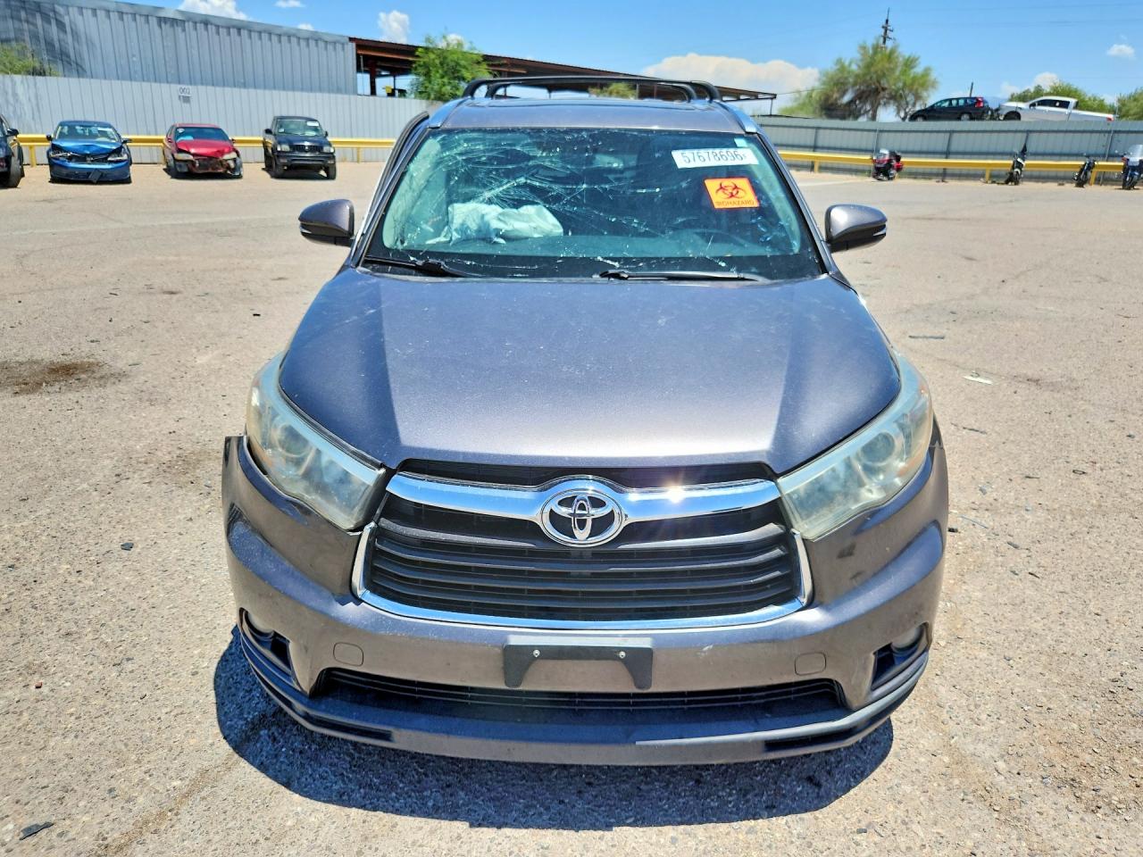 2015 Toyota Highlander Xle Charcoal vin: 5TDKKRFH9FS093241