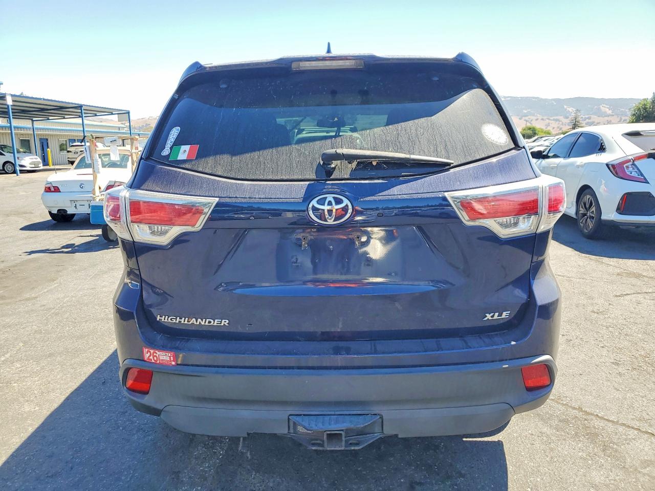 2015 Toyota Highlander Xle Blue vin: 5TDKKRFHXFS076657