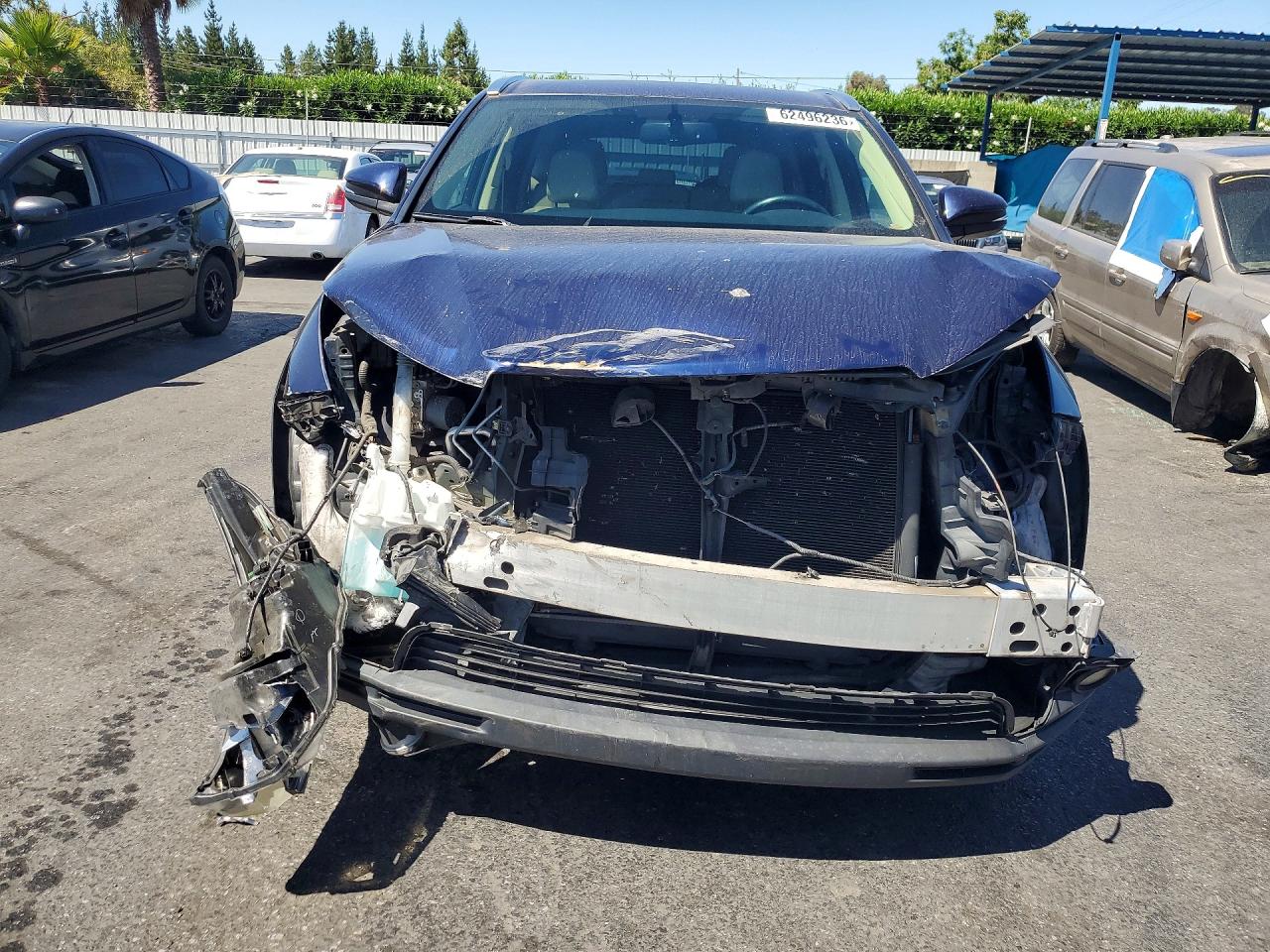 2015 Toyota Highlander Xle Blue vin: 5TDKKRFHXFS076657