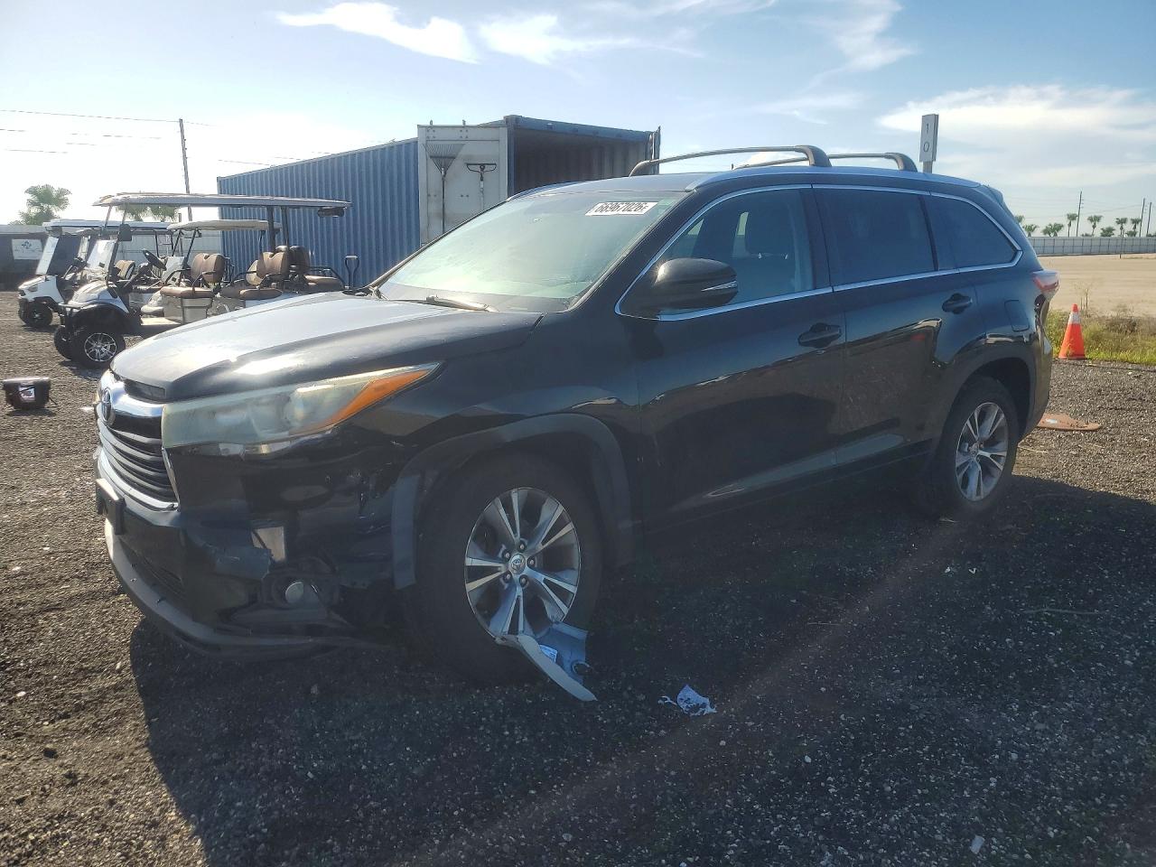 2015 Toyota Highlander Xle Black vin: 5TDKKRFHXFS092695