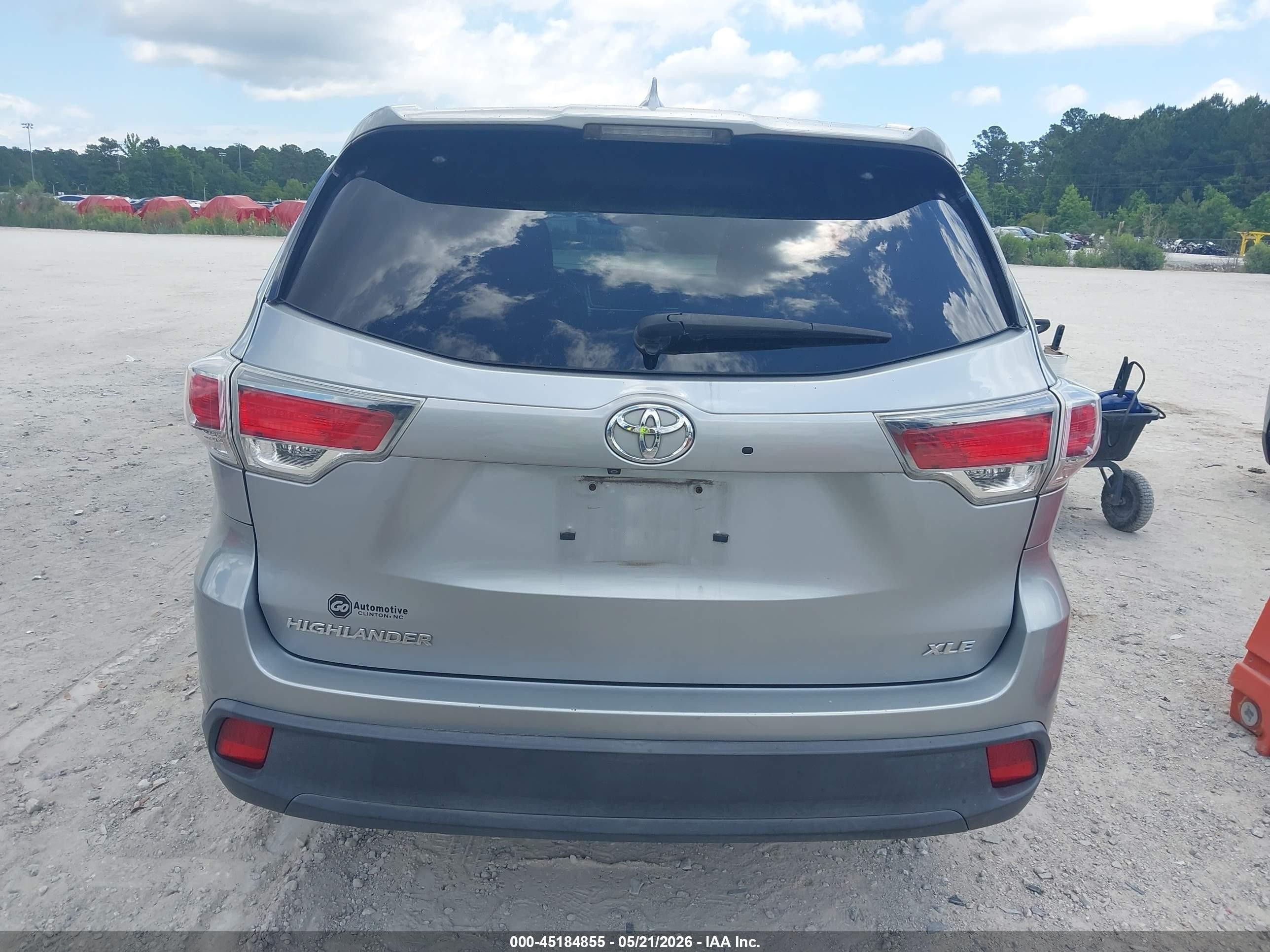 2015 Toyota Highlander Xle V6 Серый vin: 5TDKKRFHXFS115943