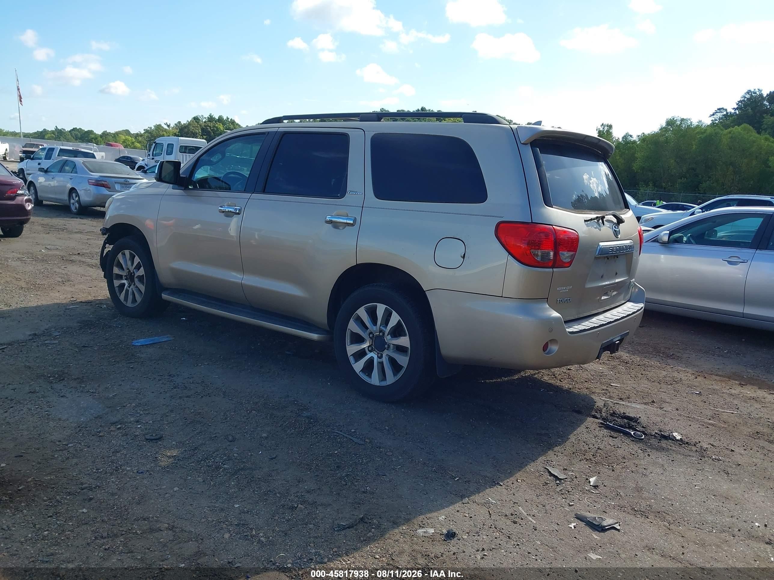 2010 Toyota Sequoia Limited 5.7l V8 Tan vin: 5TDKY5G10AS025721