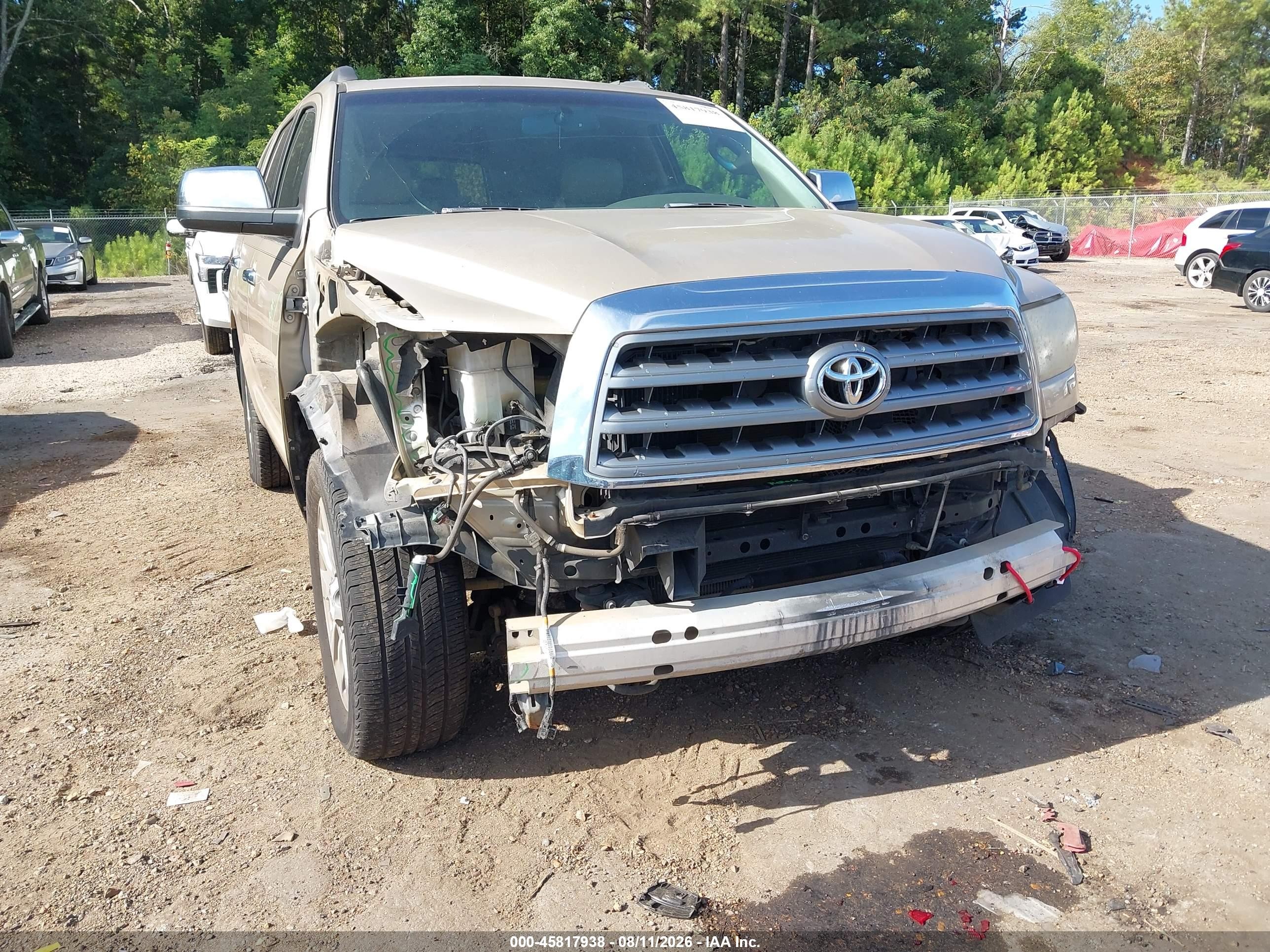 2010 Toyota Sequoia Limited 5.7l V8 Tan vin: 5TDKY5G10AS025721