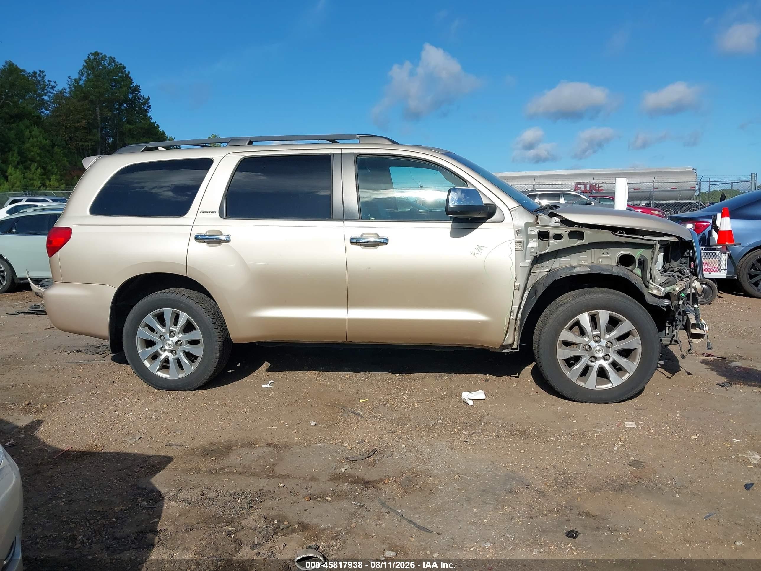 2010 Toyota Sequoia Limited 5.7l V8 Tan vin: 5TDKY5G10AS025721