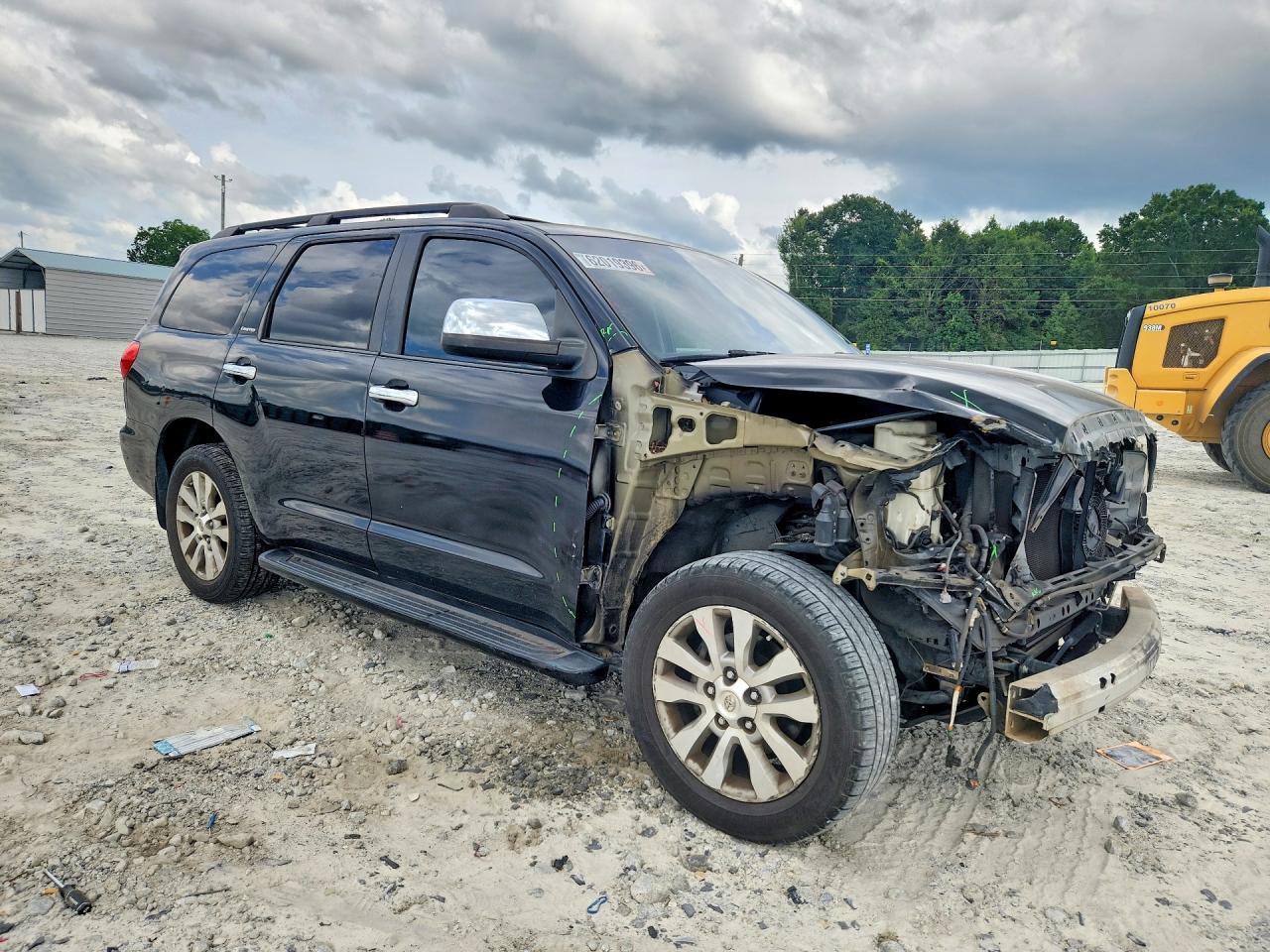 2013 Toyota Sequoia Limited Black vin: 5TDKY5G12DS049751