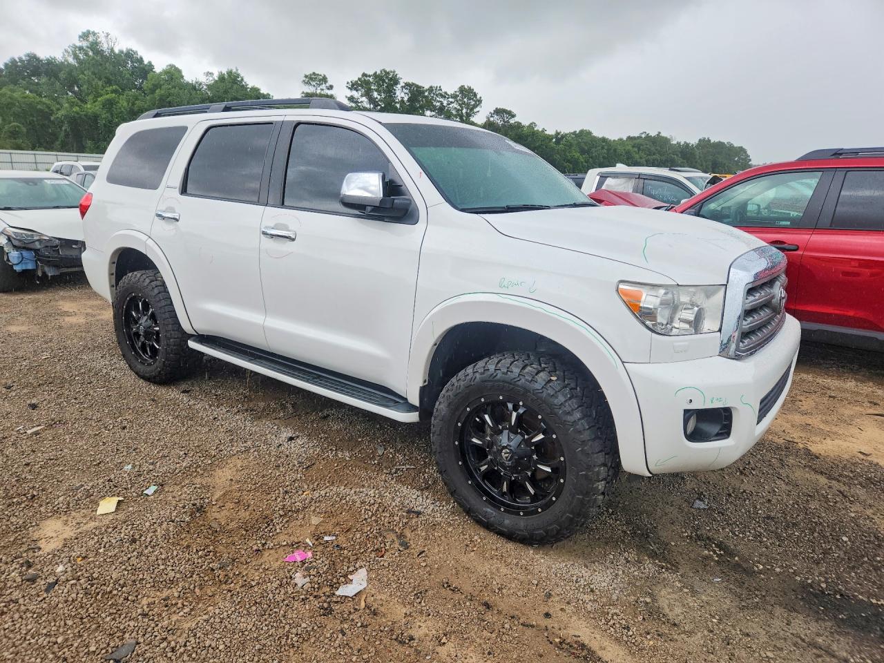 2015 Toyota Sequoia Limited White vin: 5TDKY5G15FS058320