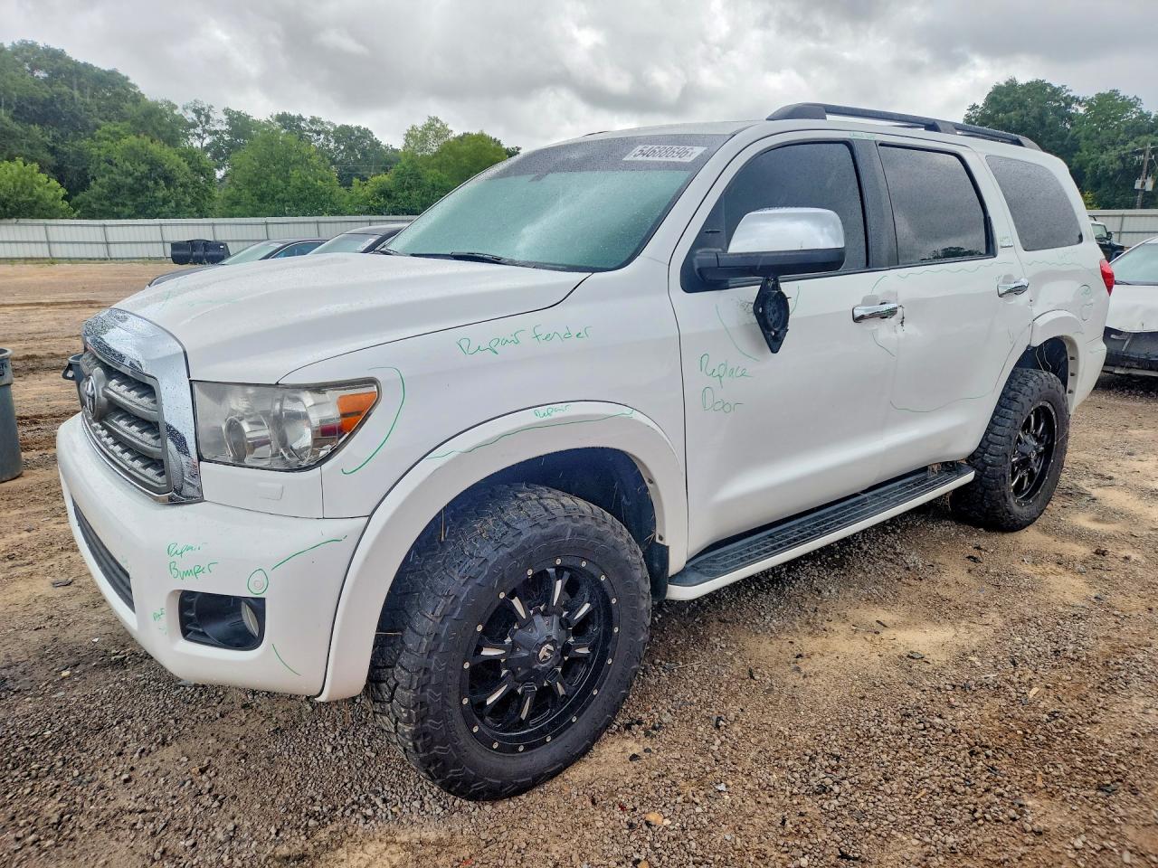 2015 Toyota Sequoia Limited White vin: 5TDKY5G15FS058320