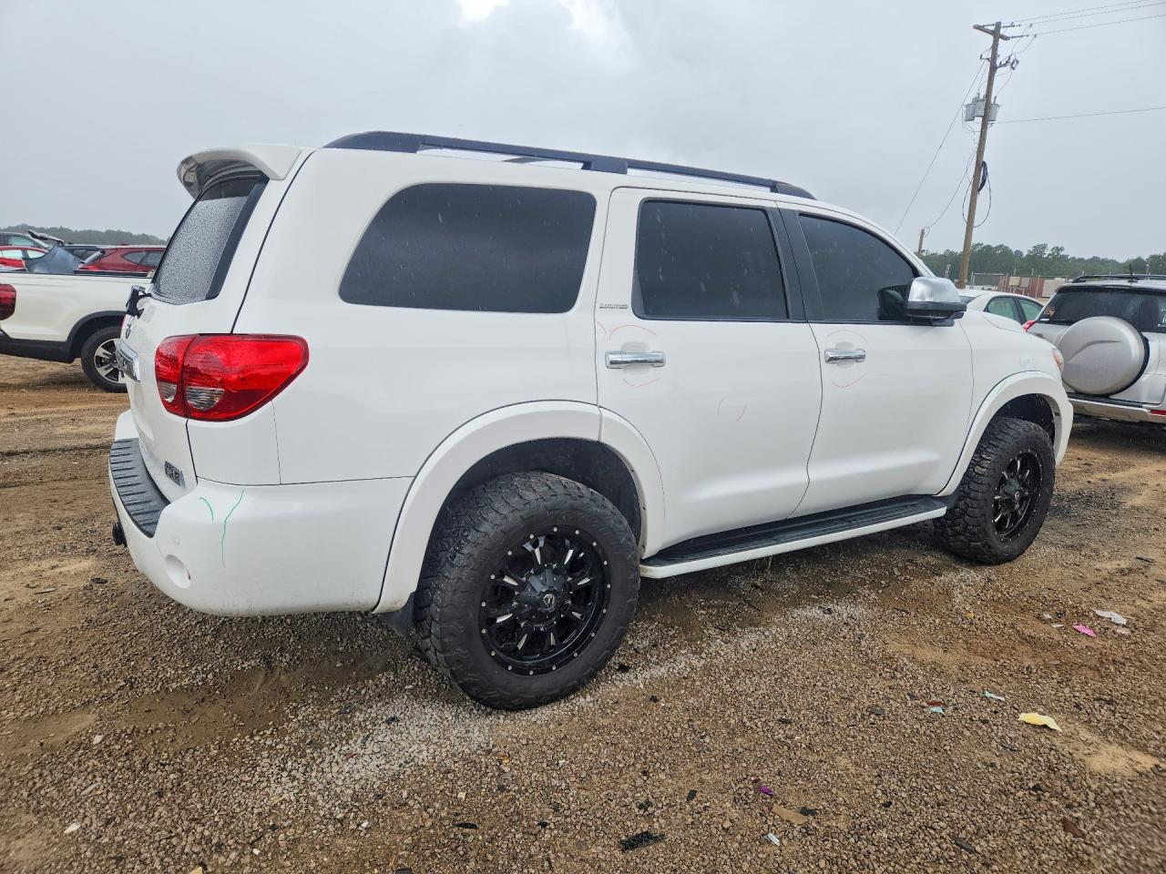 2015 Toyota Sequoia Limited White vin: 5TDKY5G15FS058320