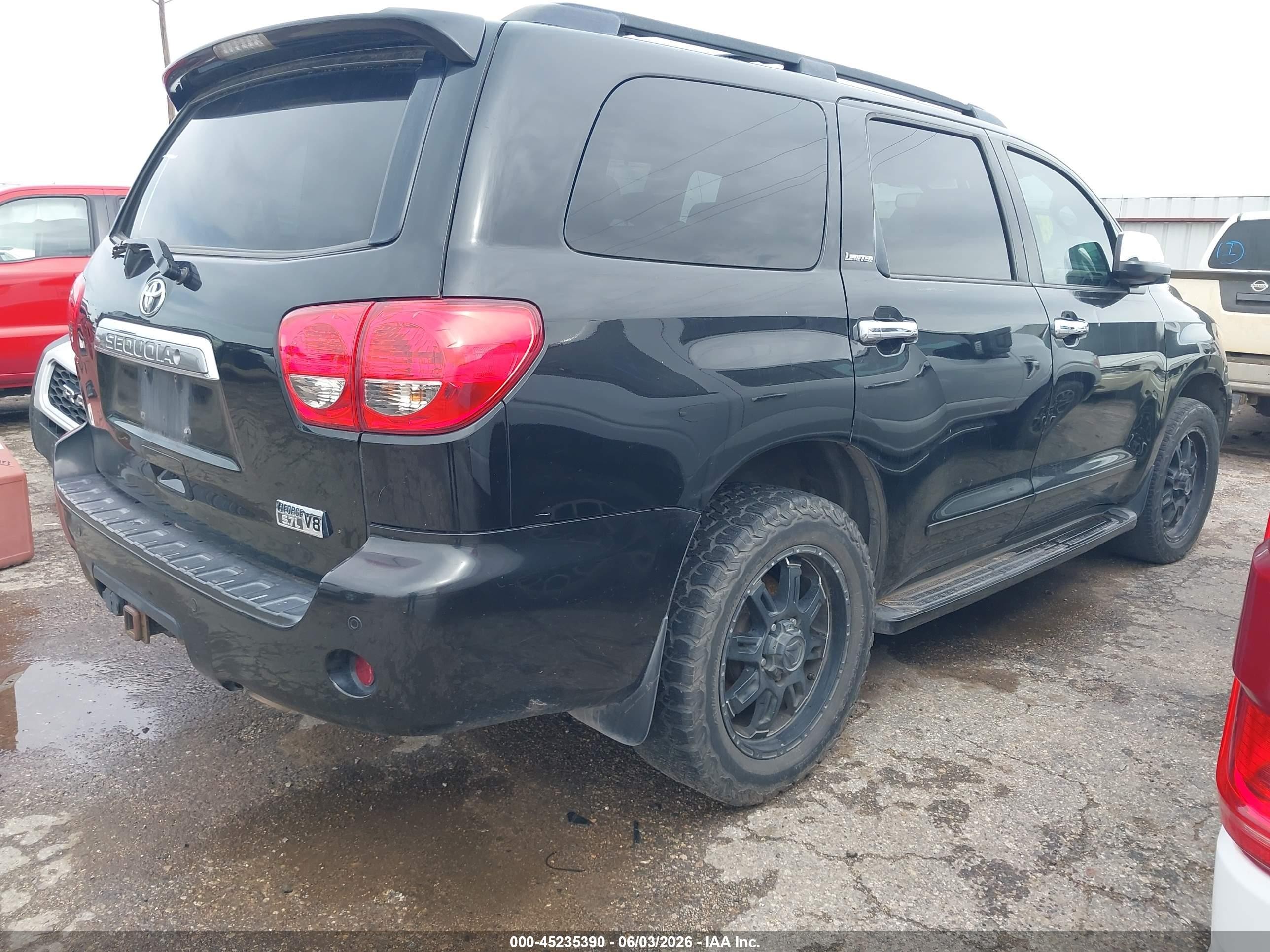 2013 Toyota Sequoia Limited 5.7l V8 Black vin: 5TDKY5G19DS049486