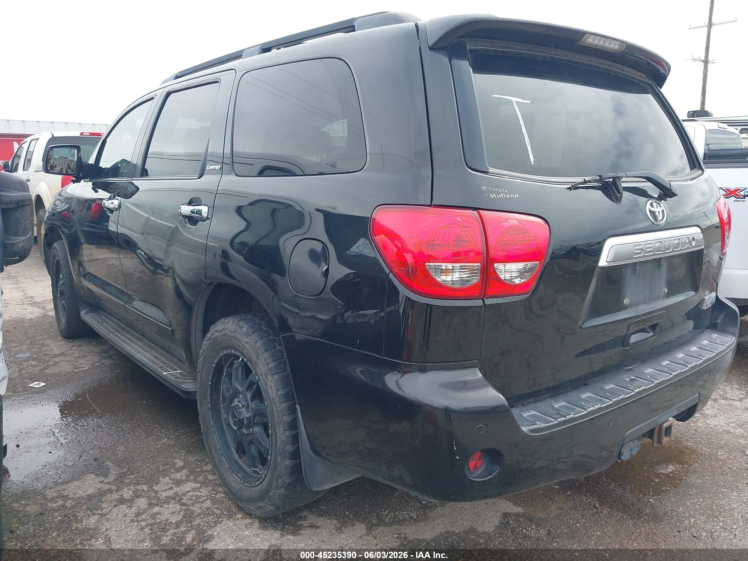 2013 Toyota Sequoia Limited 5.7l V8 Black vin: 5TDKY5G19DS049486