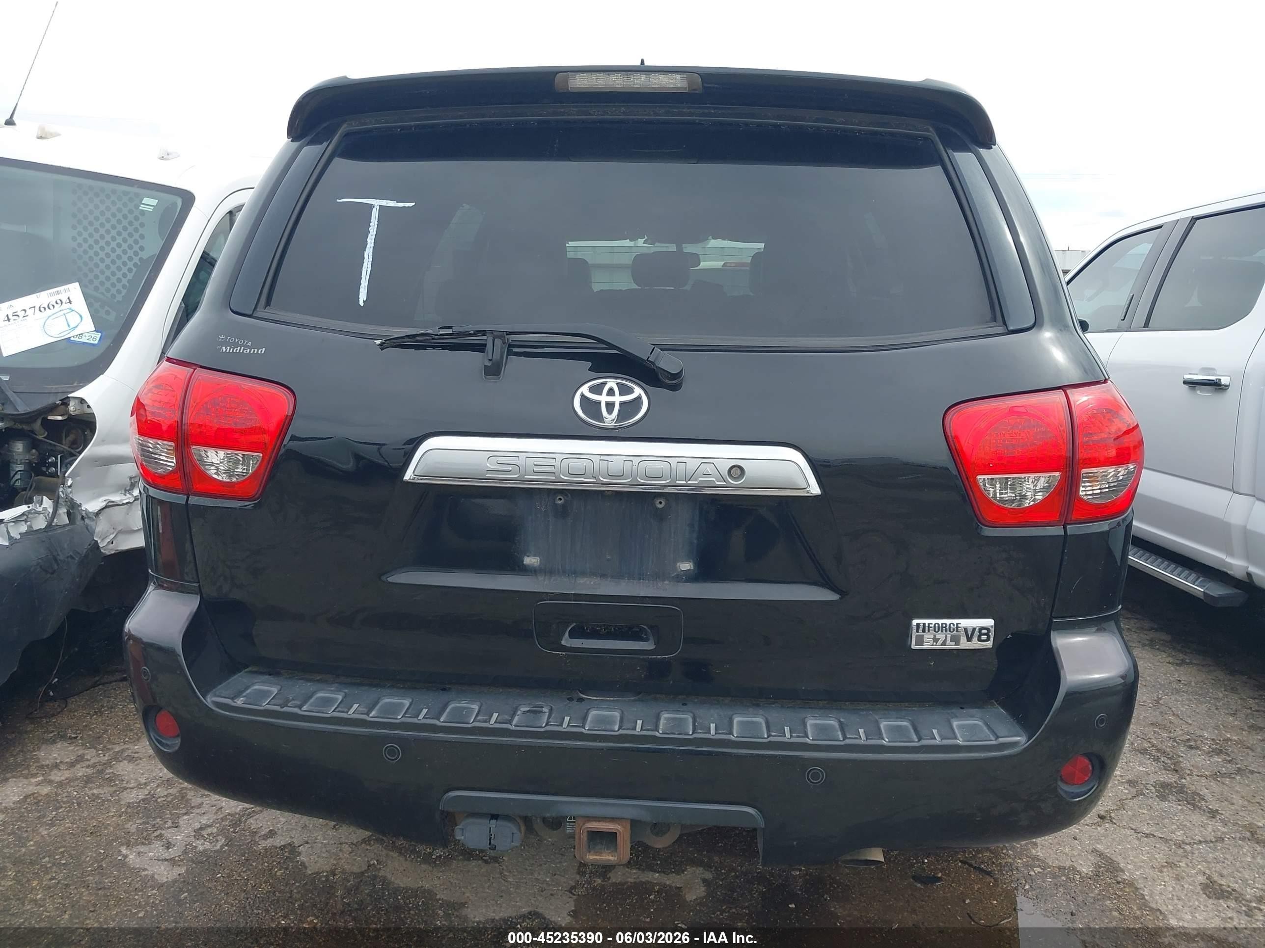 2013 Toyota Sequoia Limited 5.7l V8 Black vin: 5TDKY5G19DS049486