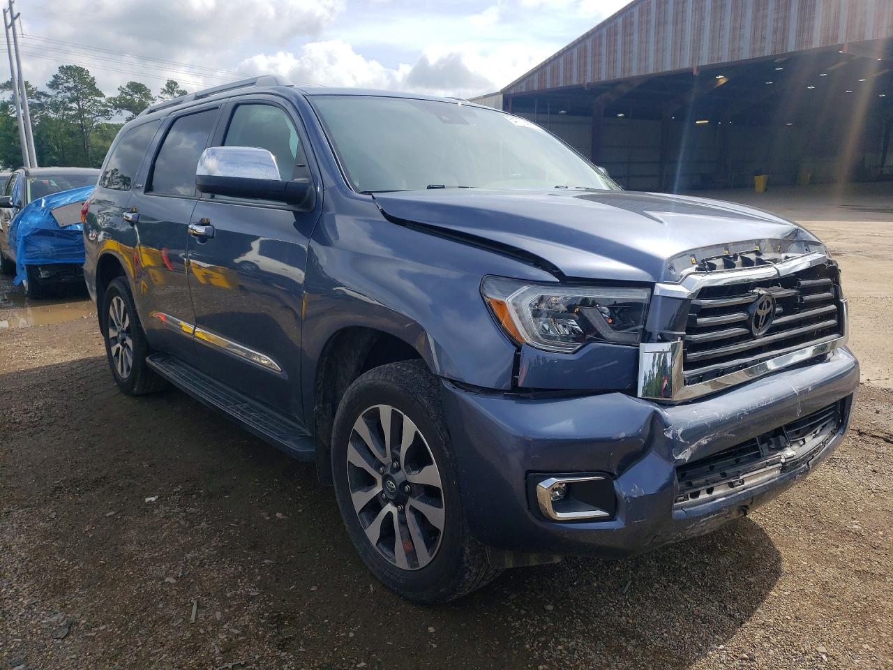 2020 Toyota Sequoia Limited Blue vin: 5TDKY5G19LS075133
