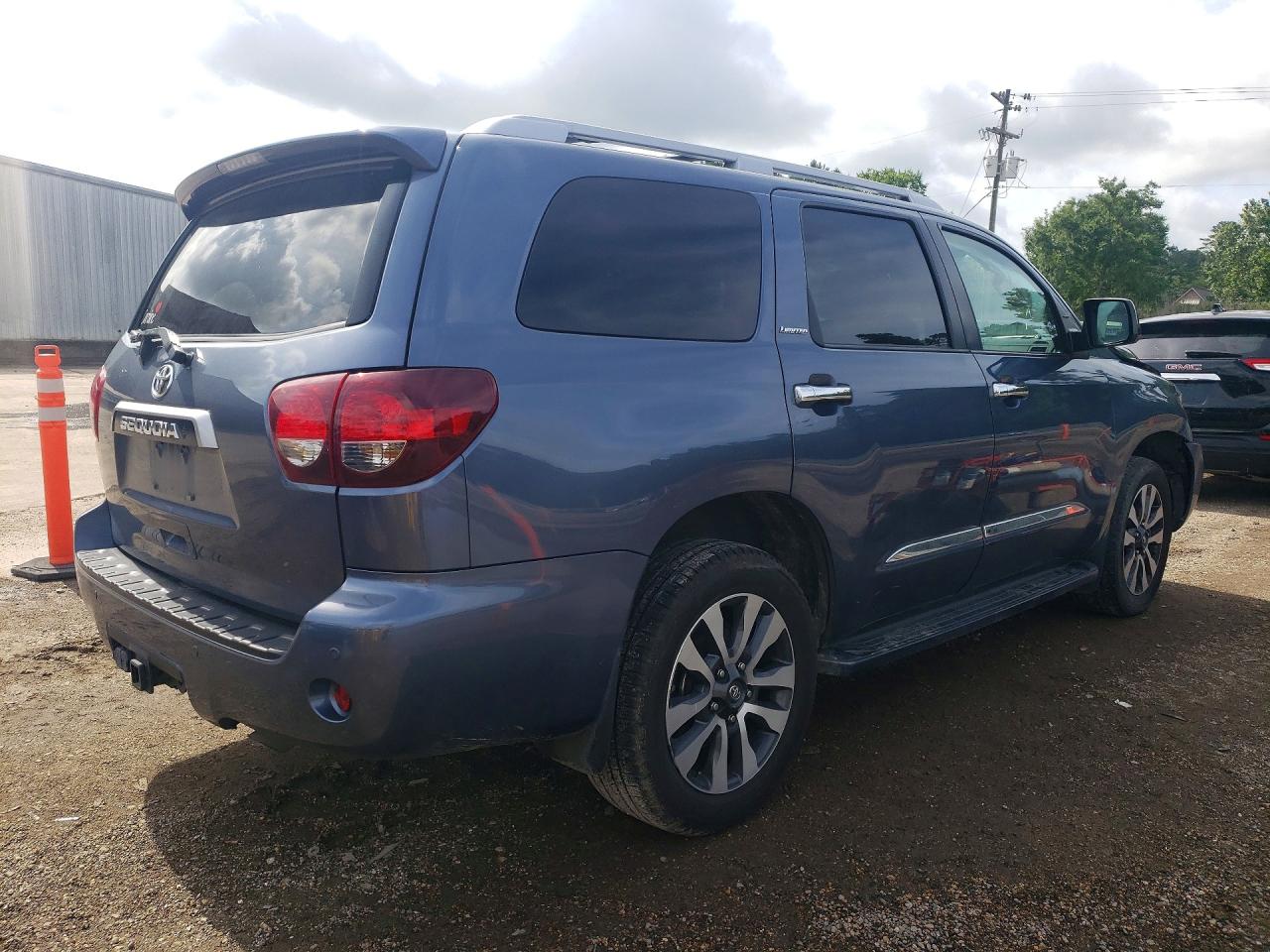 2020 Toyota Sequoia Limited Blue vin: 5TDKY5G19LS075133