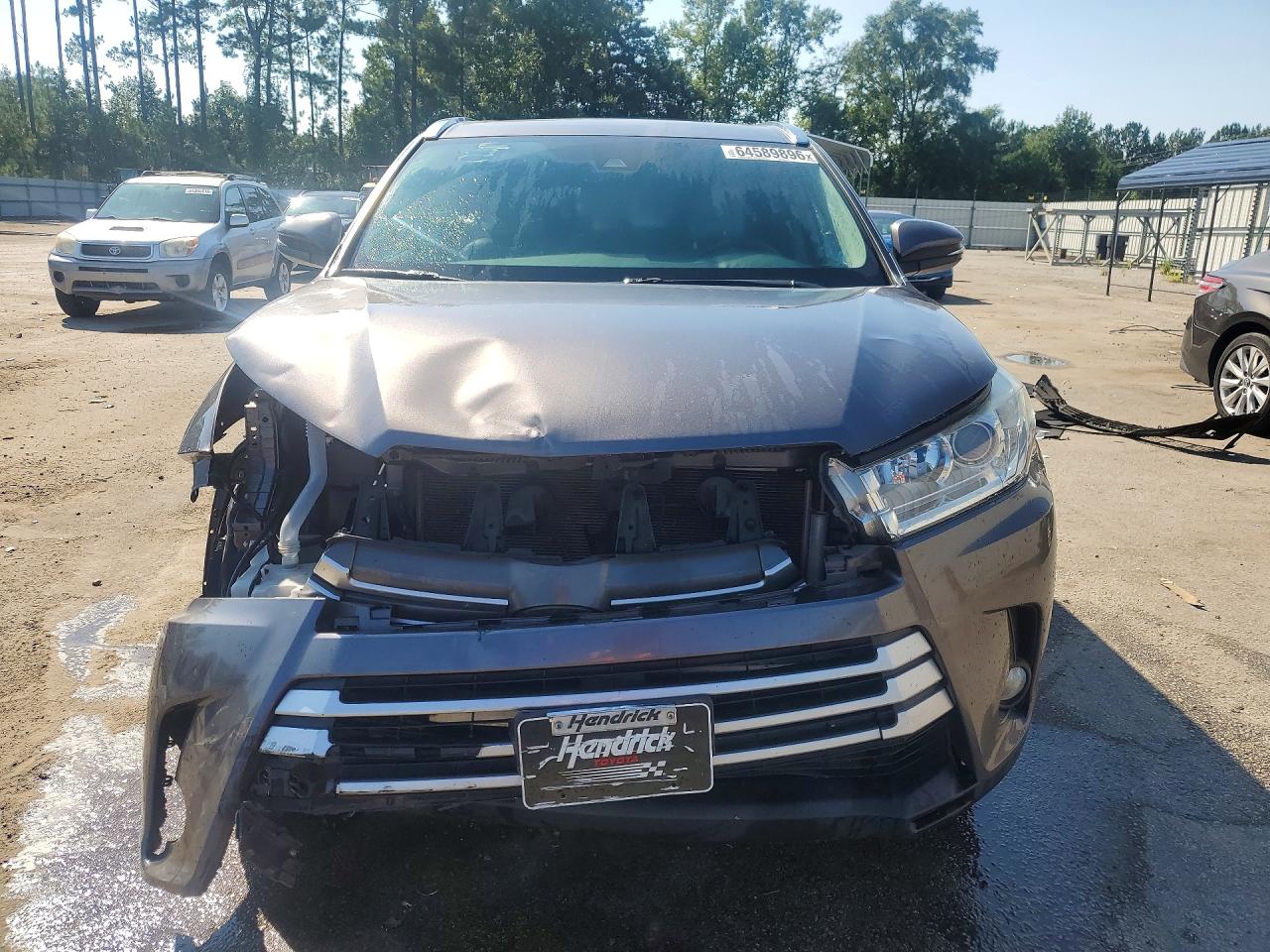 2018 Toyota Highlander Xle Gray vin: 5TDKZRFH1JS534784