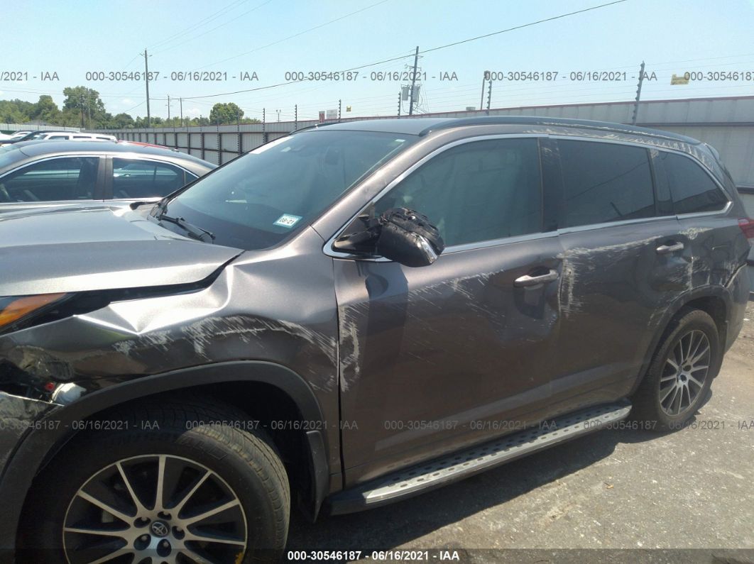 2017 Toyota Highlander Xle/se Gray vin: 5TDKZRFH4HS520095