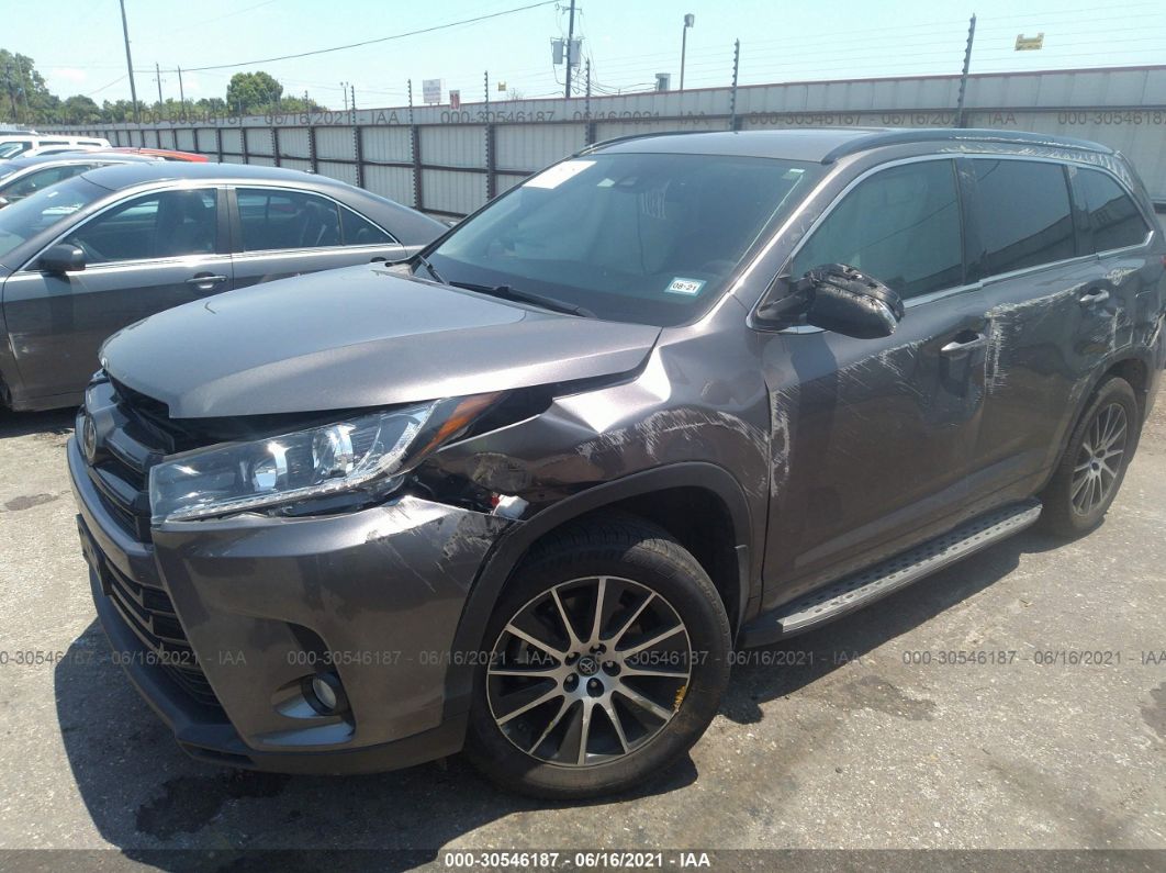 2017 Toyota Highlander Xle/se Gray vin: 5TDKZRFH4HS520095
