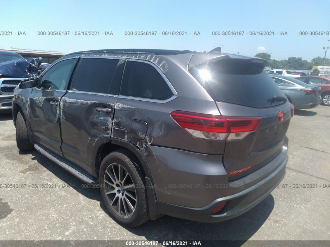 2017 Toyota Highlander Xle/se Gray vin: 5TDKZRFH4HS520095