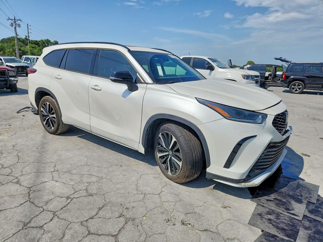 2021 Toyota Highlander Xse White vin: 5TDLZRAH1MS059380