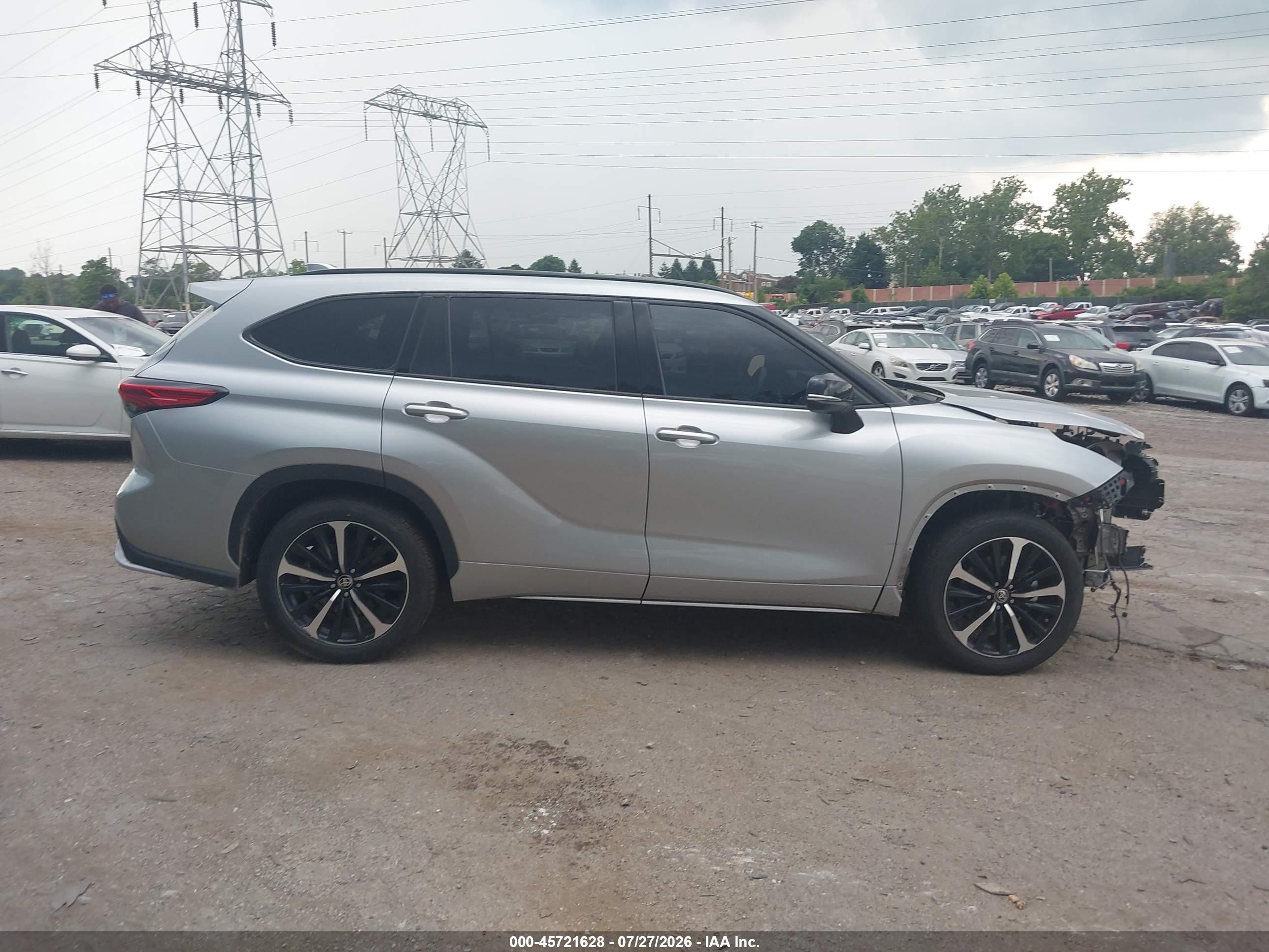 2022 Toyota Highlander Xse Gray vin: 5TDLZRBH4NS213693