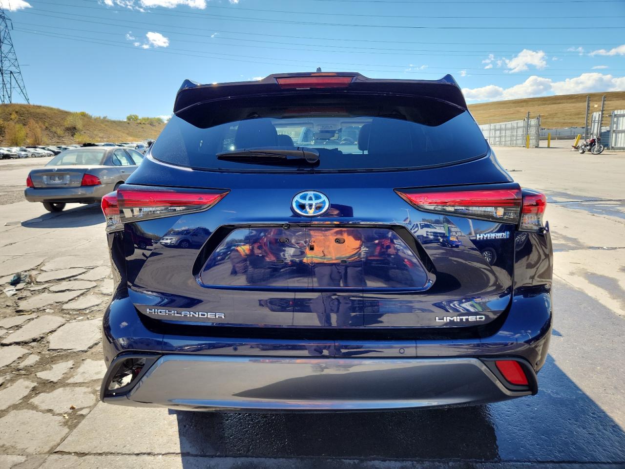 2021 Toyota Highlander Hybrid Limited Синий vin: 5TDXBRCH8MS054602