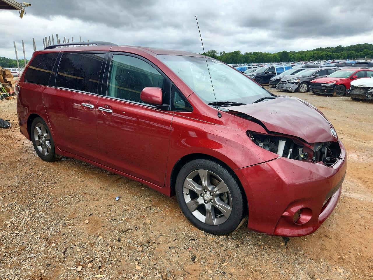 2013 Toyota Sienna Sport Burgundy vin: 5TDXK3DC0DS315219