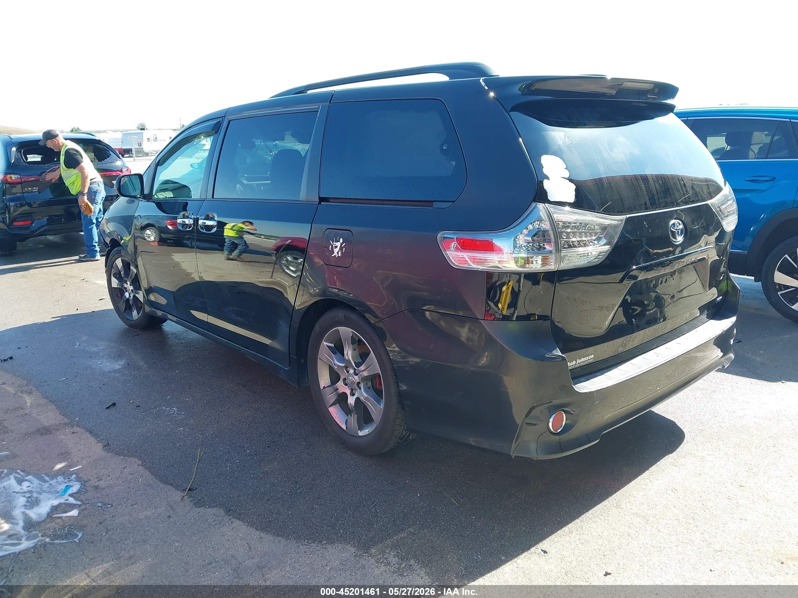 2014 Toyota Sienna Se 8 Passenger Black vin: 5TDXK3DC1ES441249
