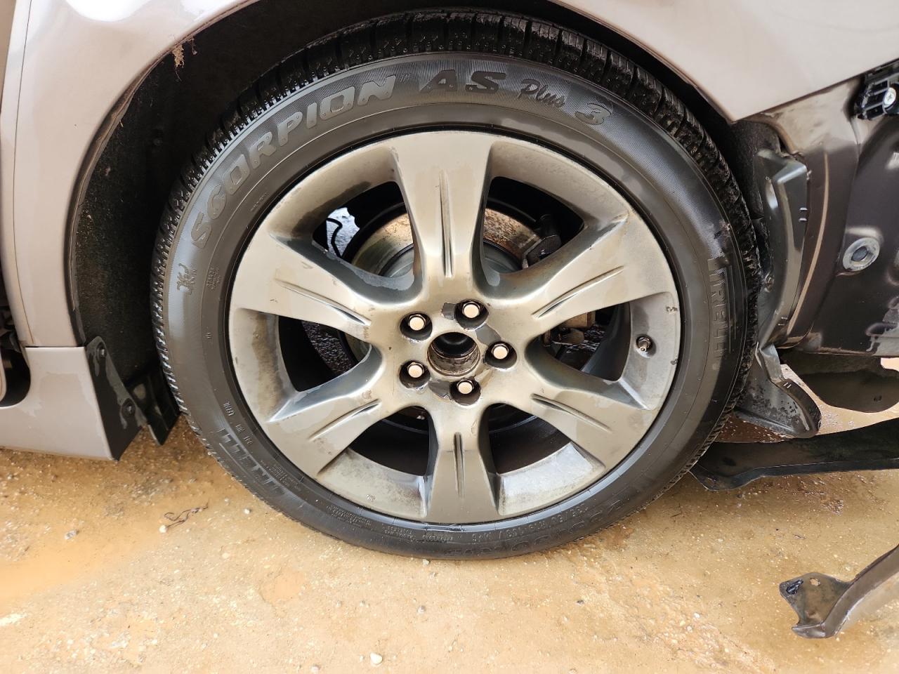 2015 Toyota Sienna Sport Gray vin: 5TDXK3DC1FS633160 Damage: Left Rear Wheel, Corrosion, 3 To 4 Inches
