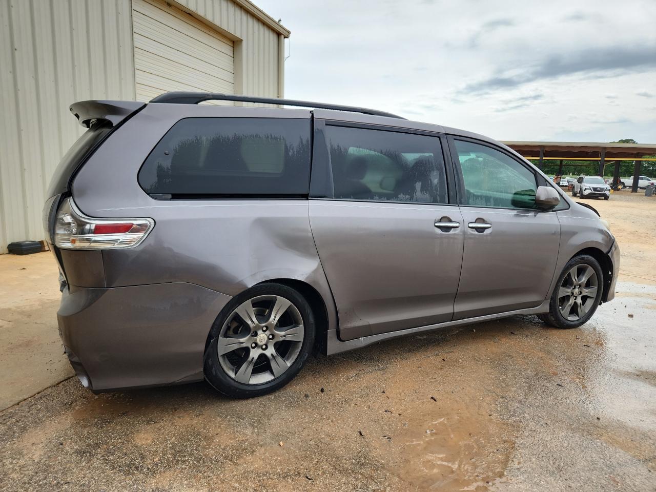2015 Toyota Sienna Sport Gray vin: 5TDXK3DC1FS633160 Damage: Right Rear Wheel Housing, Broken, Replacement Required