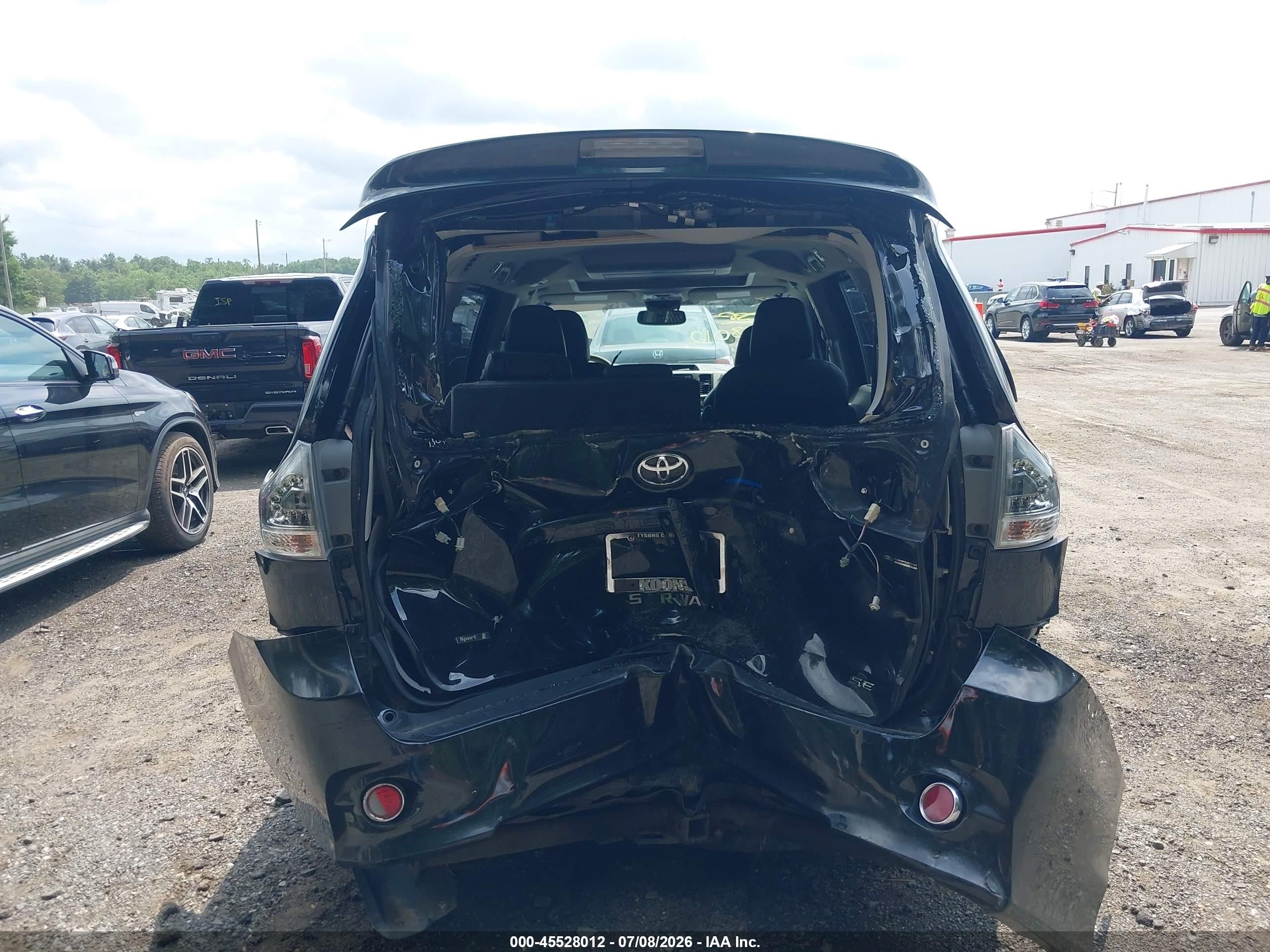 2013 Toyota Sienna Se 8 Passenger Black vin: 5TDXK3DC2DS280537