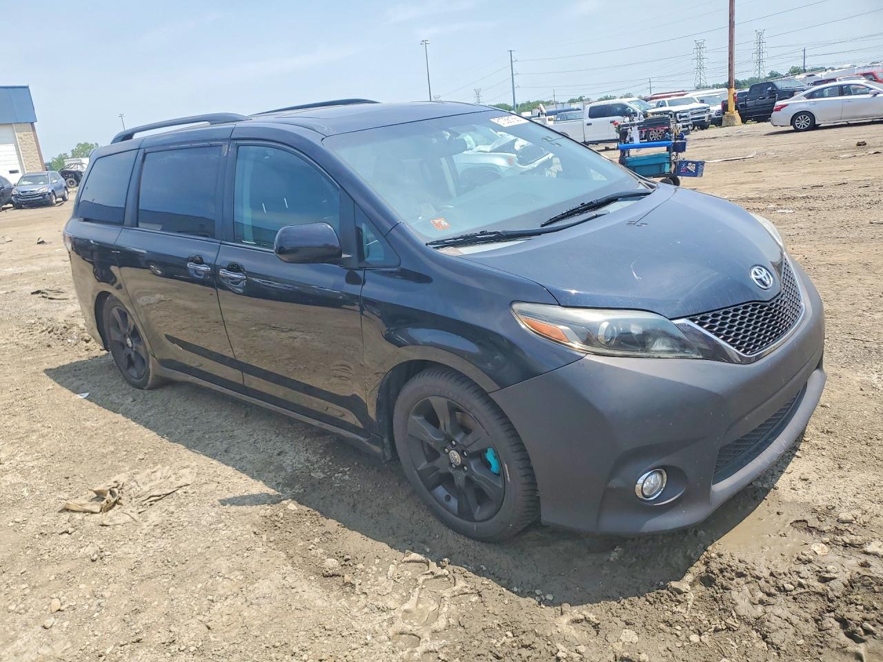 2015 Toyota Sienna Sport Black vin: 5TDXK3DC2FS536128