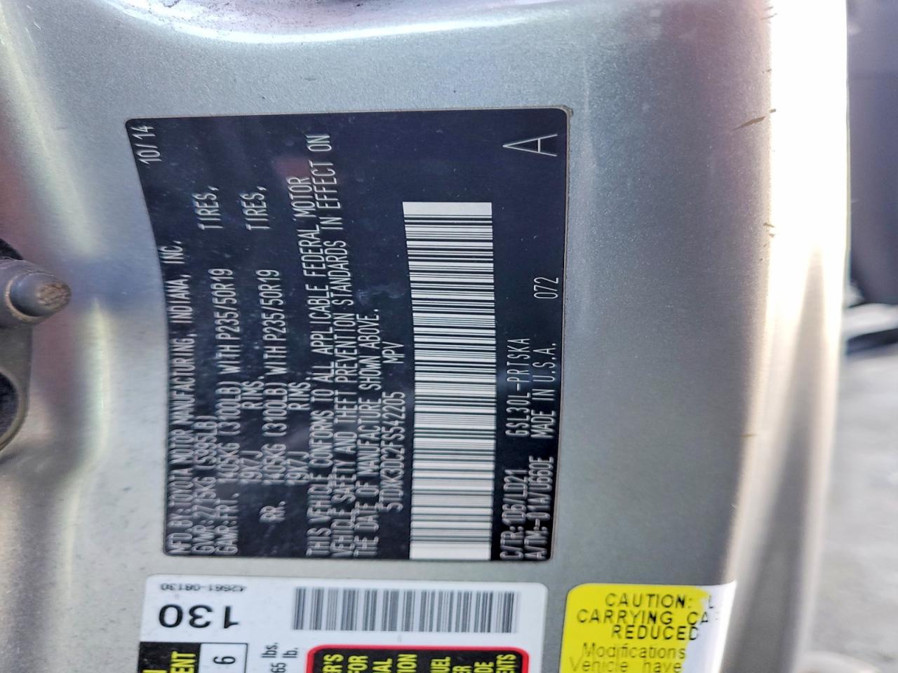 2015 Toyota Sienna Se 8-passenger Silver vin: 5TDXK3DC2FS542205