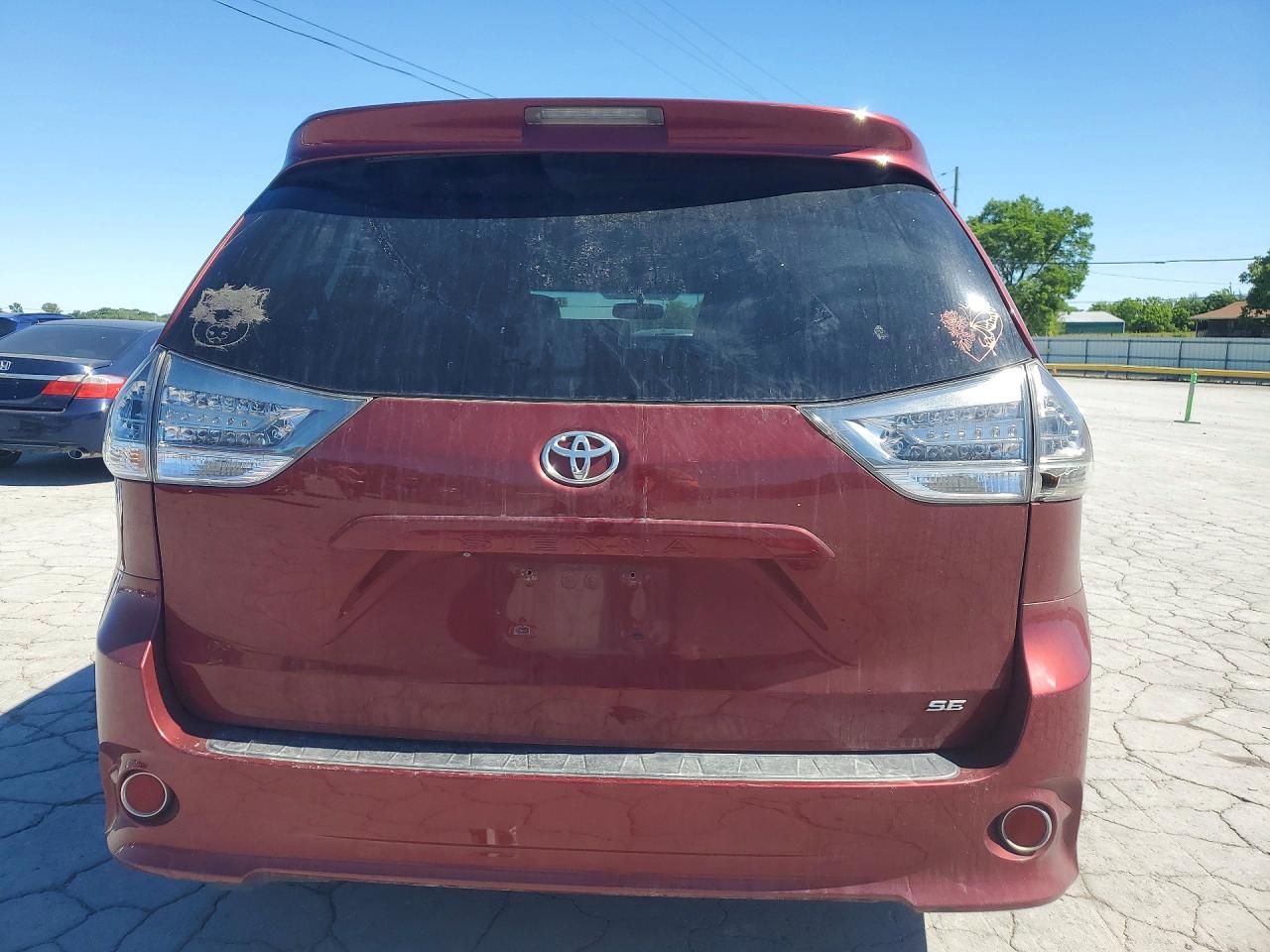 2015 Toyota Sienna Sport Red vin: 5TDXK3DC3FS610737